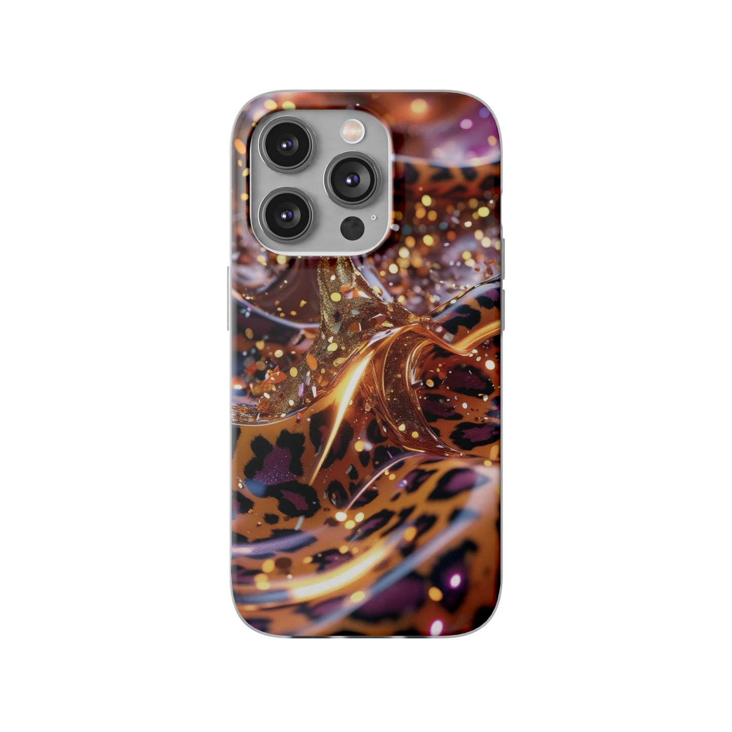 iPhone Flexi Case – Leopardenmuster