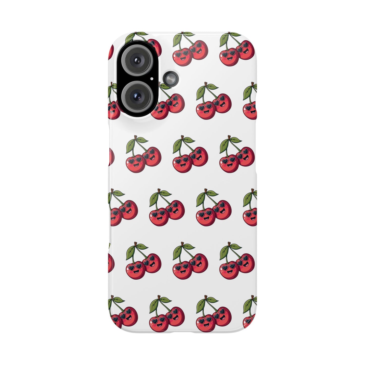 iPhone Snap Case Handyhülle Happy Cherry Design