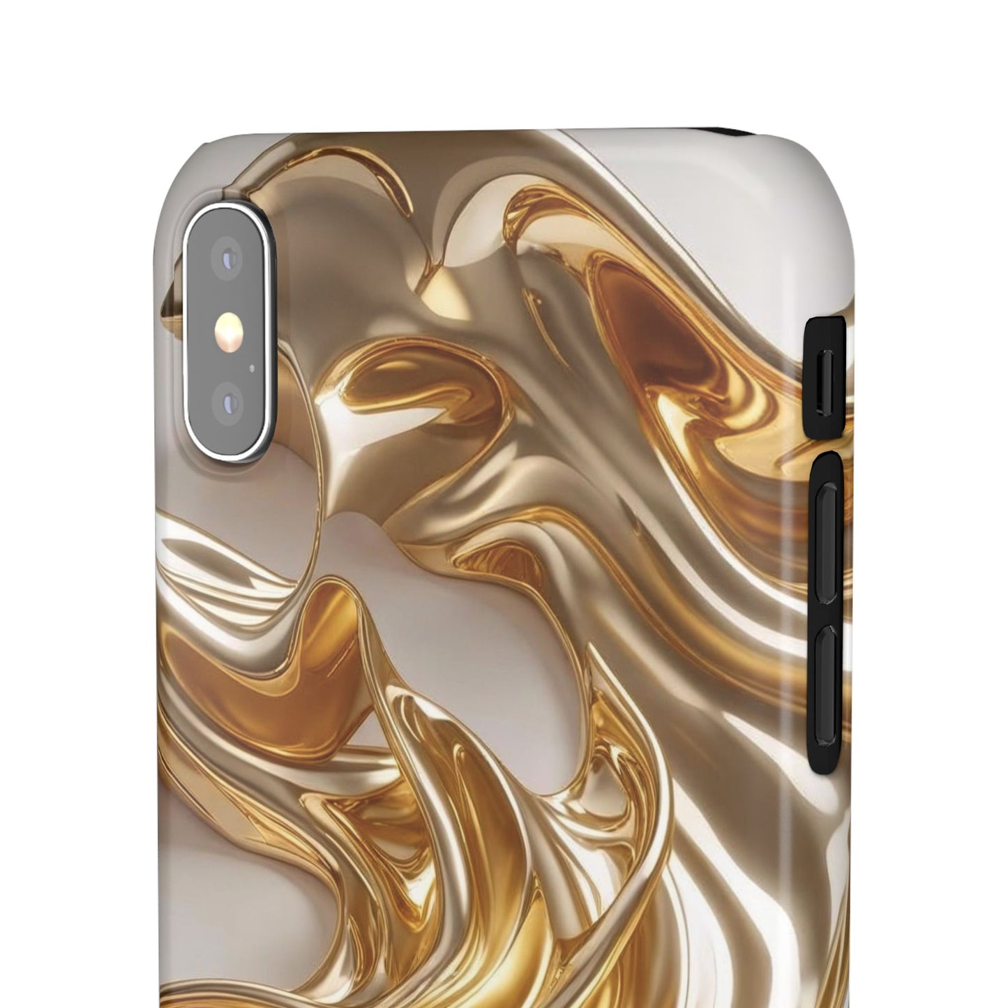 Snap Case iPhone Handyhülle – Gold Dynamic Liquid 3D Effekt