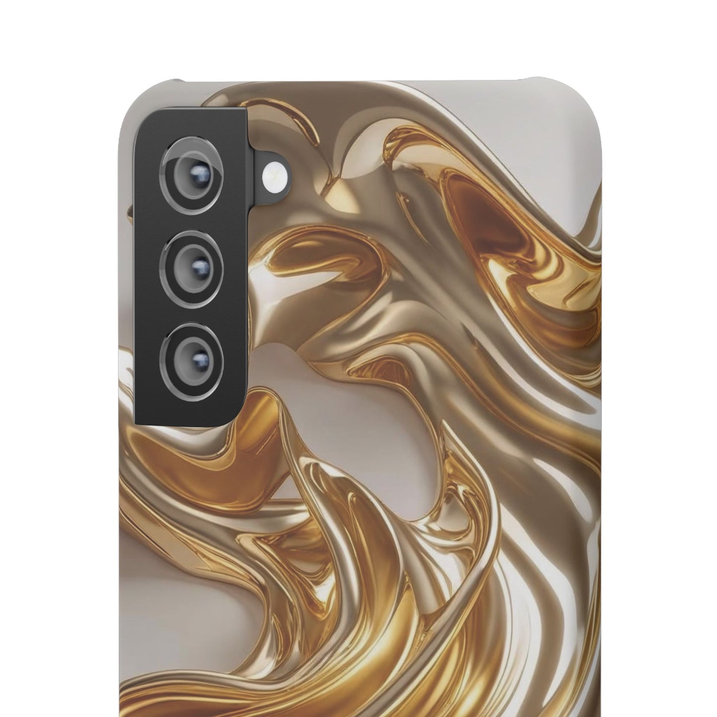 Snap Case Samsung Handyhülle – Gold Dynamic Liquid 3D Effekt