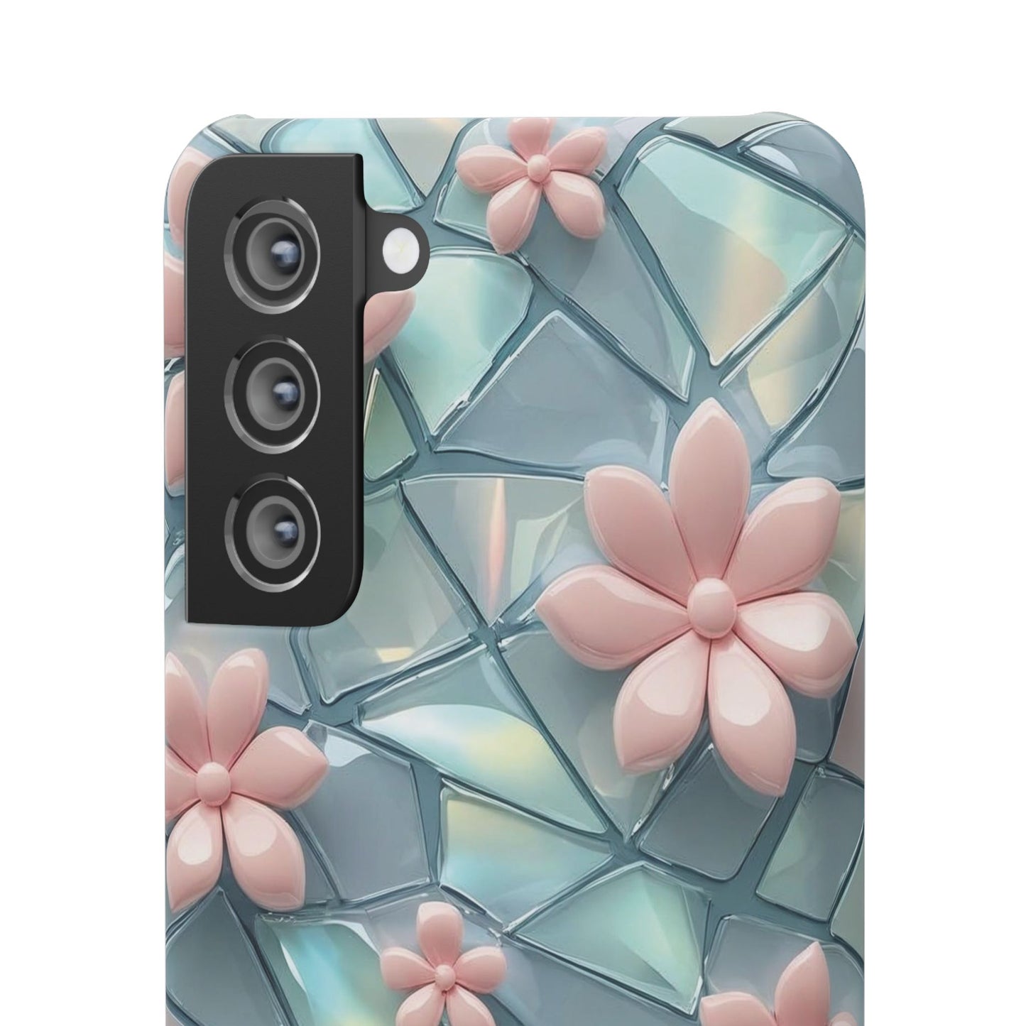 Snap Case Samsung Handyhülle mit 3D-Effekt und Blumenmuster
