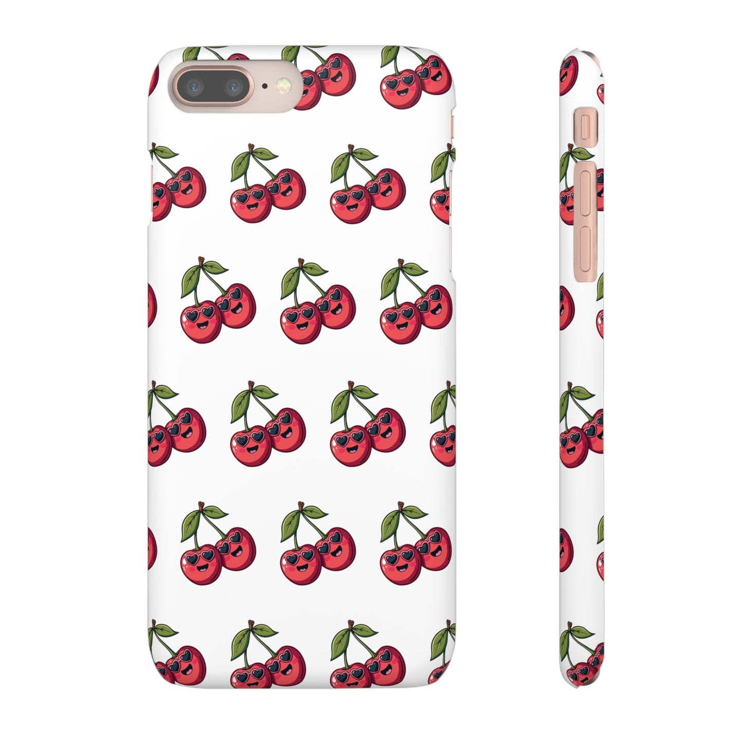 iPhone Snap Case Handyhülle Happy Cherry Design