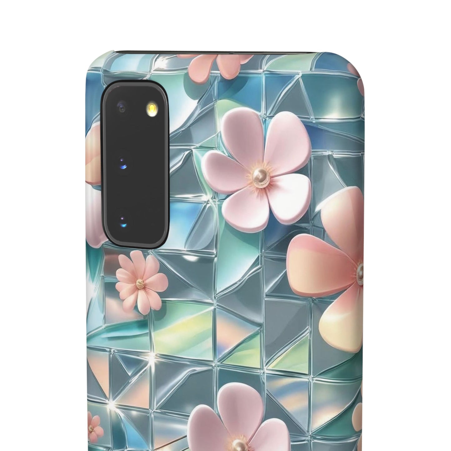 Snap Case Samsung Handyhülle mit 3D-Effekt und Blumenmuster