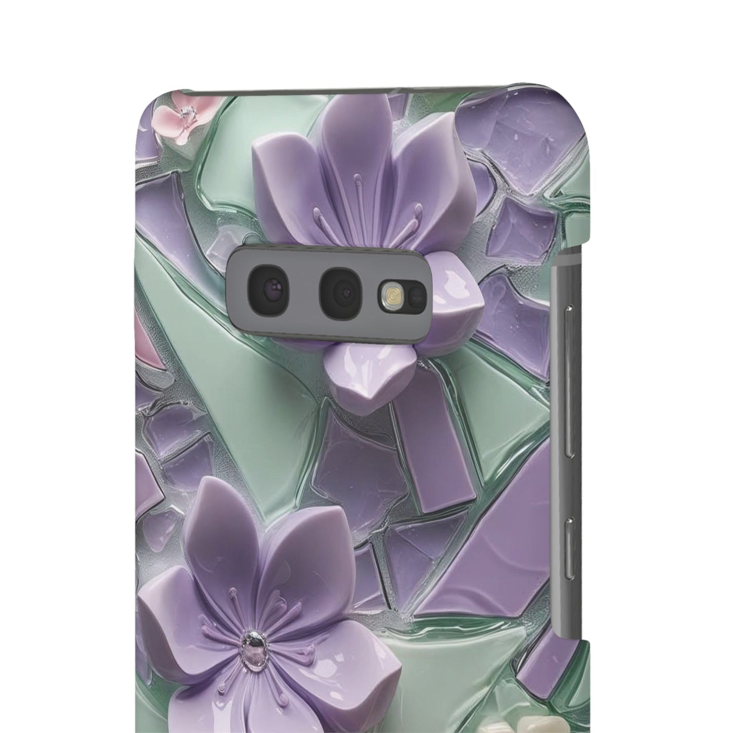 Snap Case Elegante Florale Samsung Handyhülle mit 3D-Effekt