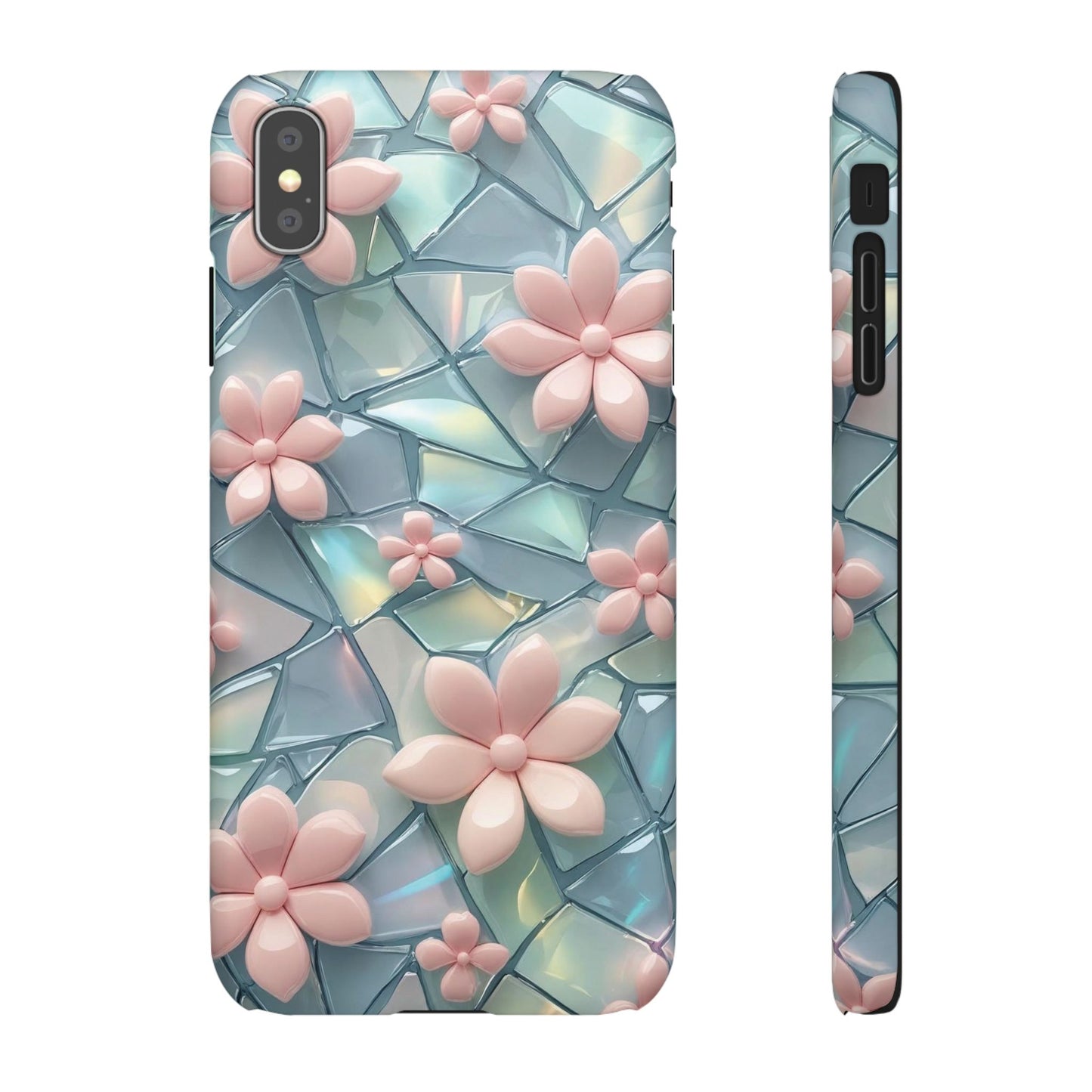 Snap Case Elegante Florale iPhone Handyhülle mit 3D-Effekt