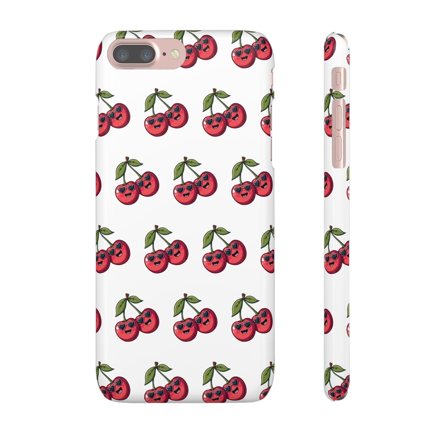 iPhone Snap Case Handyhülle Happy Cherry Design