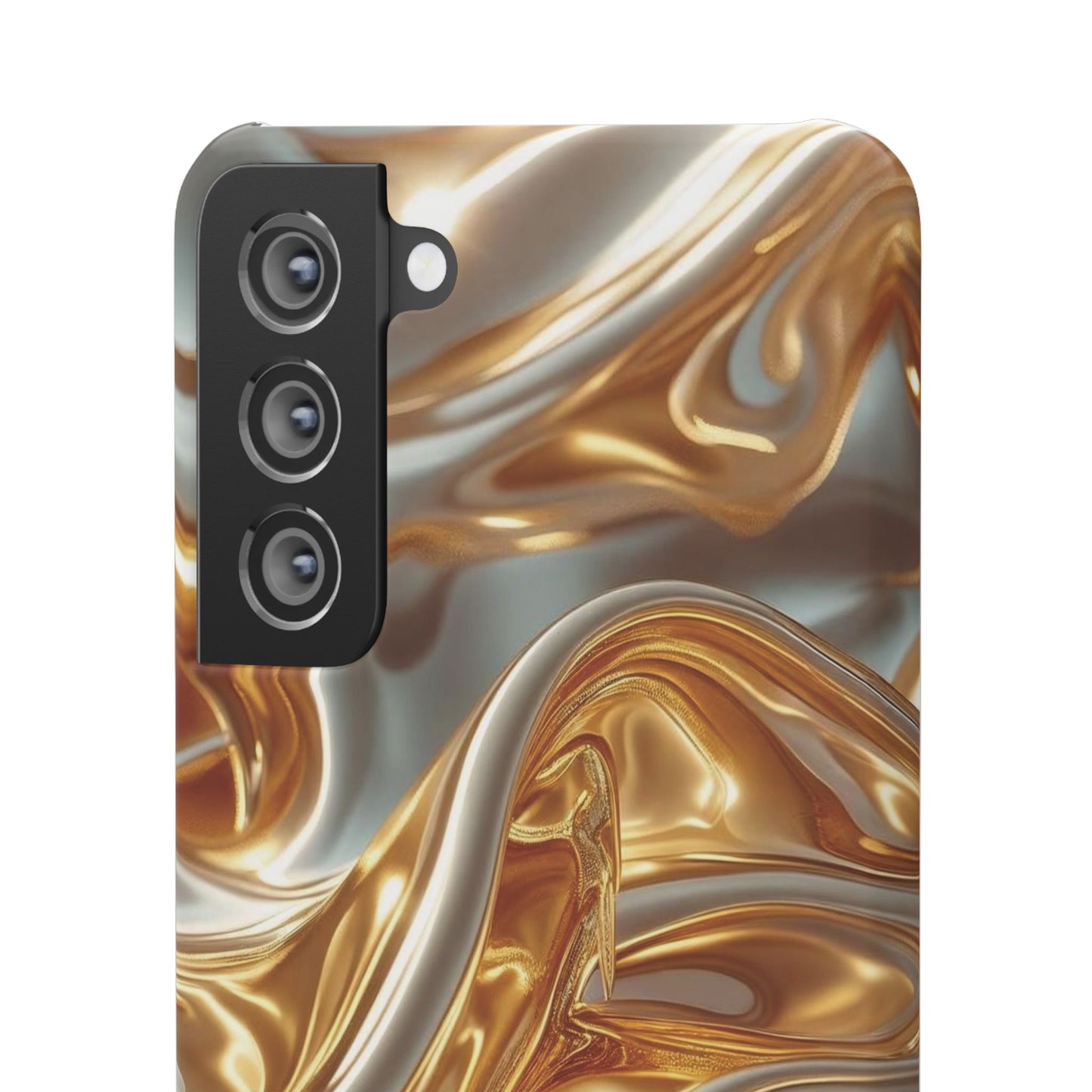 Snap Case Samsung Handyhülle – Gold Dynamic Liquid 3D Effekt
