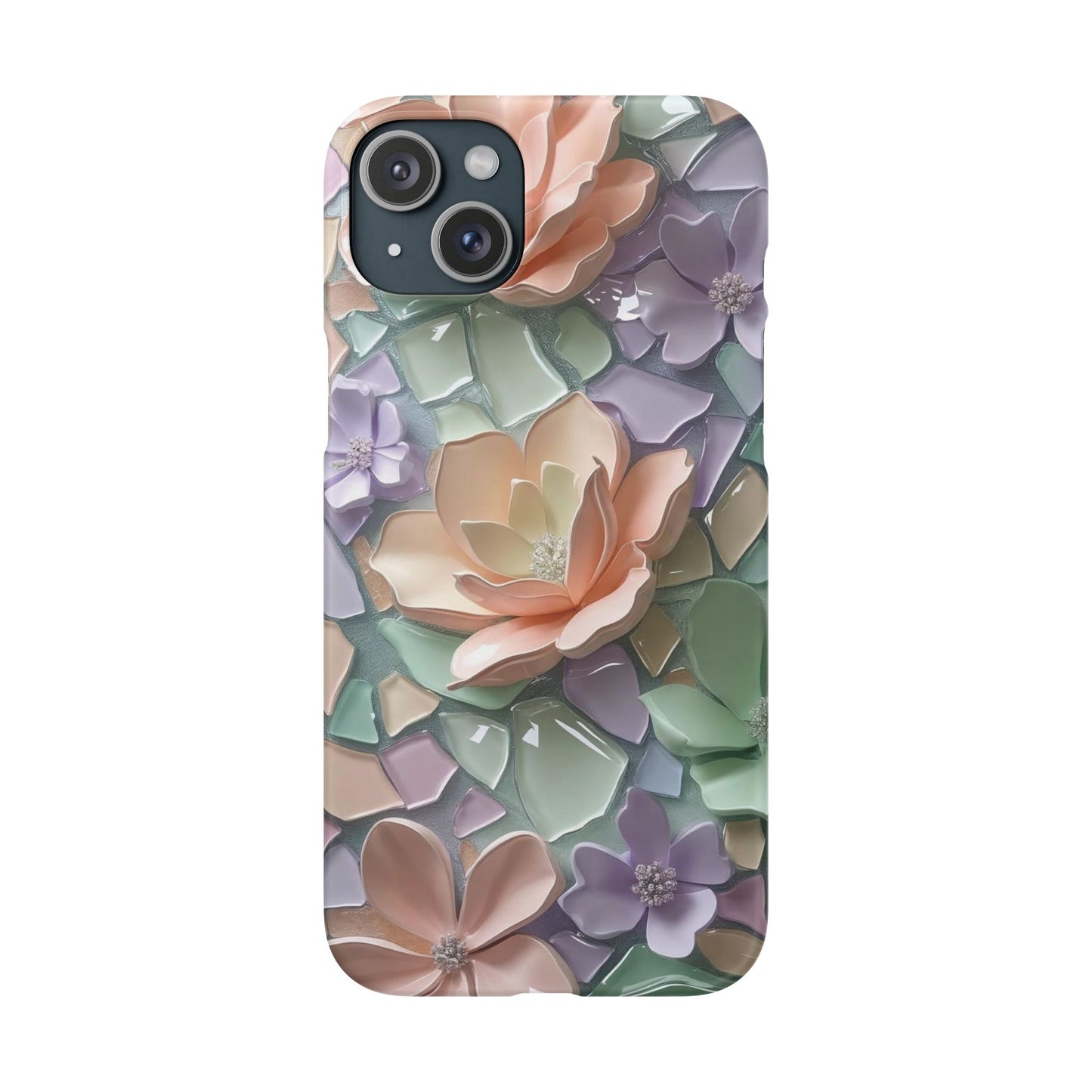 Snap Case Elegante Florale iPhone Handyhülle mit 3D-Effekt