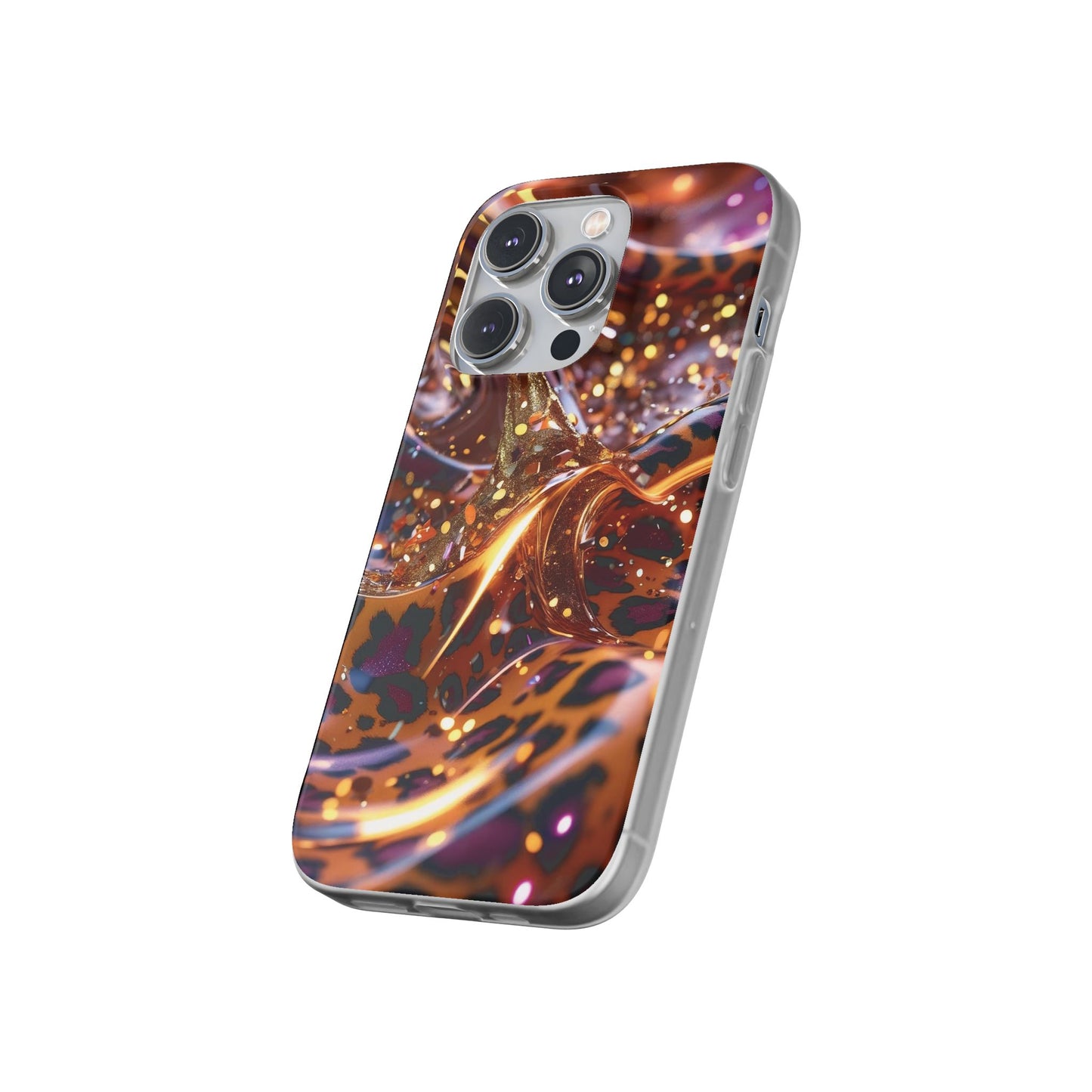 iPhone Flexi Case – Leopardenmuster