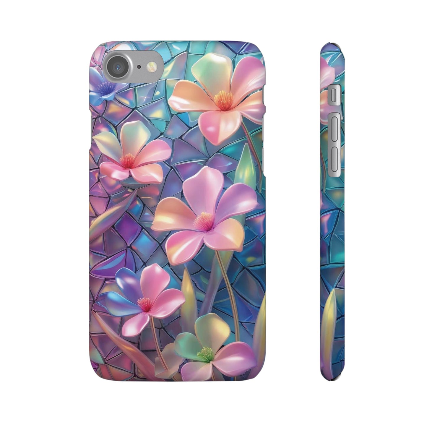 Snap Case Elegante Florale iPhone Handyhülle mit 3D-Effekt