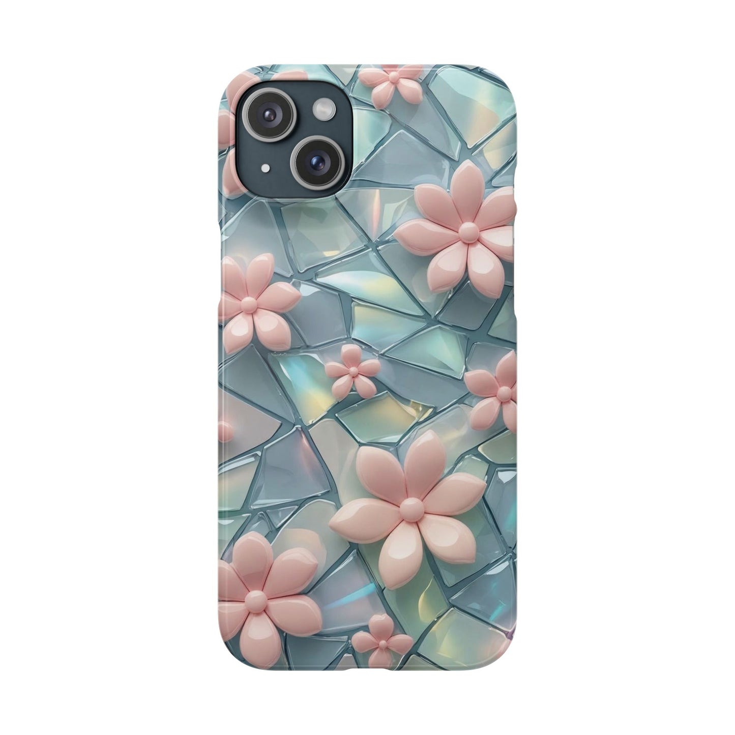 Snap Case Elegante Florale iPhone Handyhülle mit 3D-Effekt