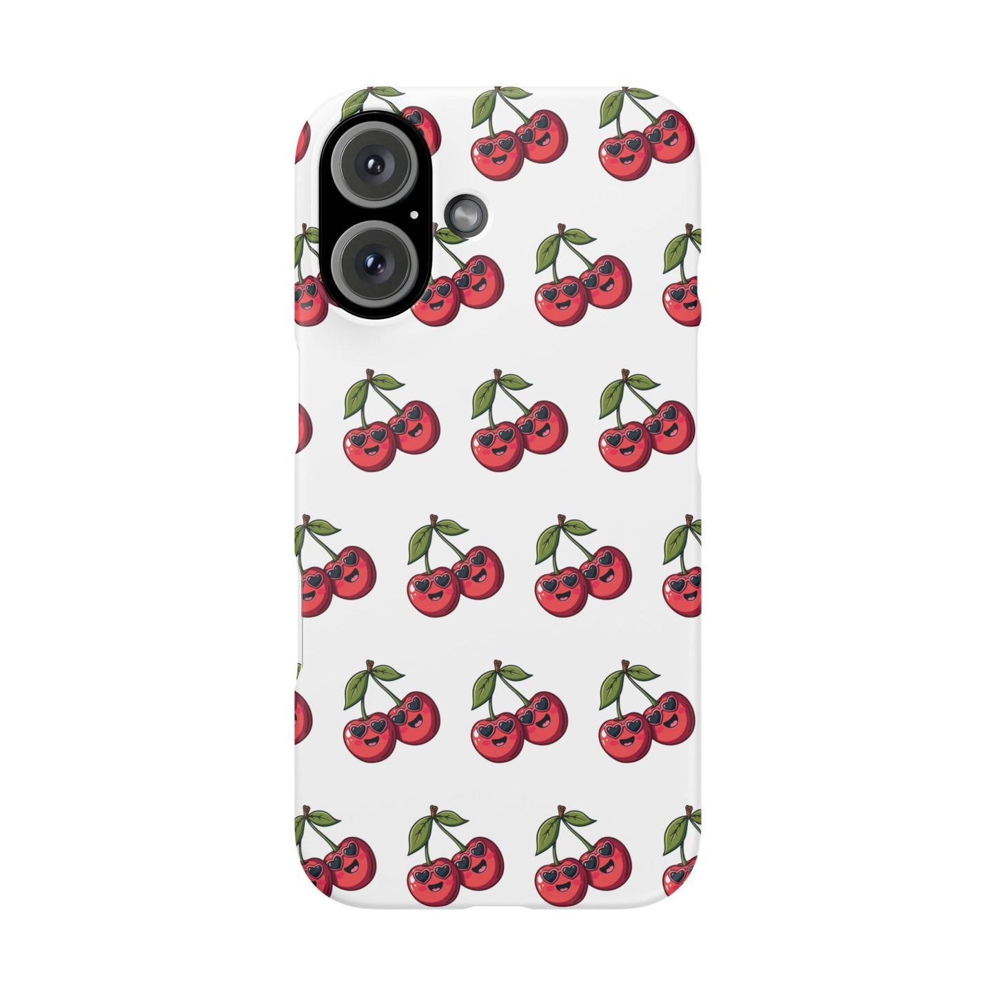 iPhone Snap Case Handyhülle Happy Cherry Design