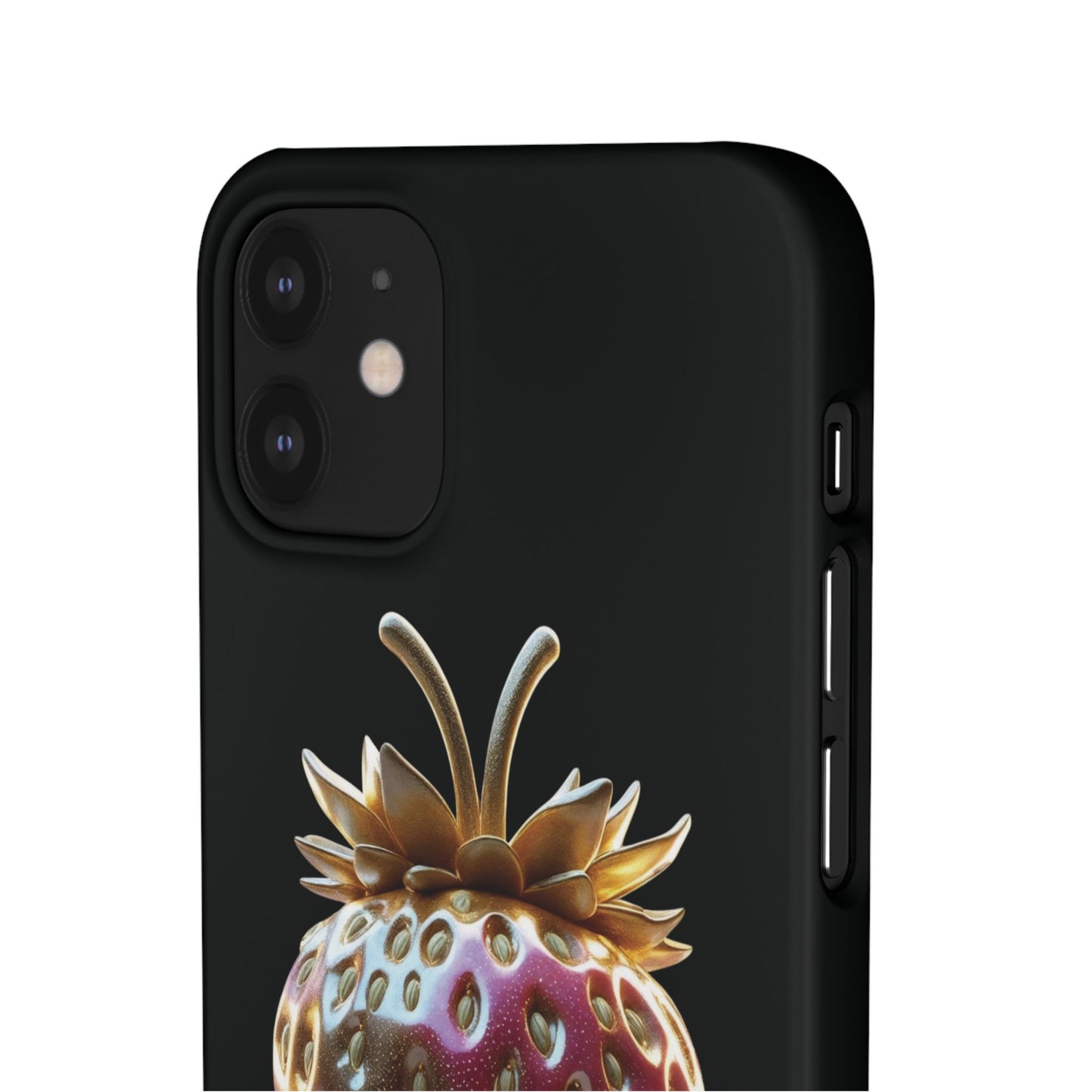 Snap Case iPhone Handyhülle - 3D Effekt Erdbeeren
