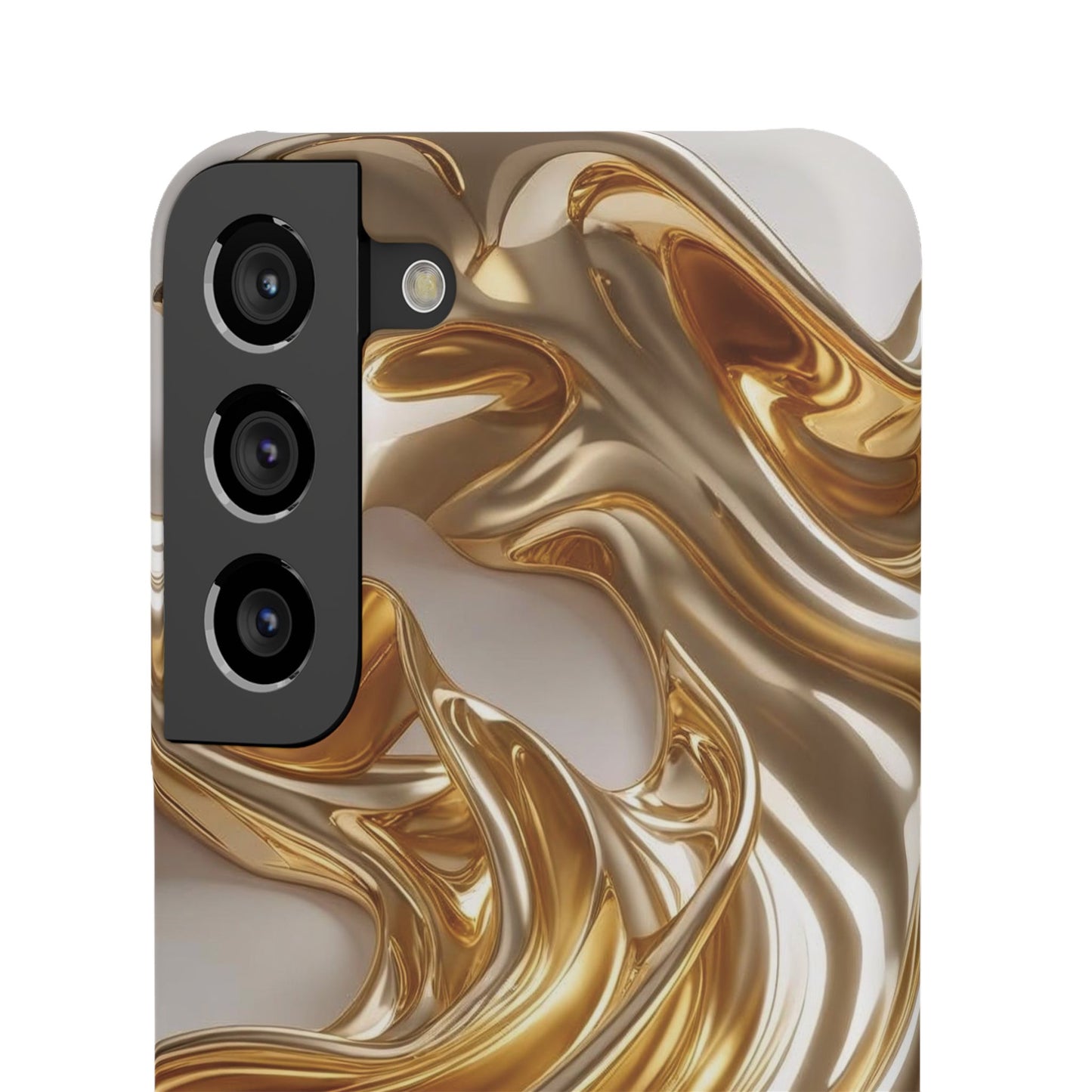 Snap Case Samsung Handyhülle – Gold Dynamic Liquid 3D Effekt