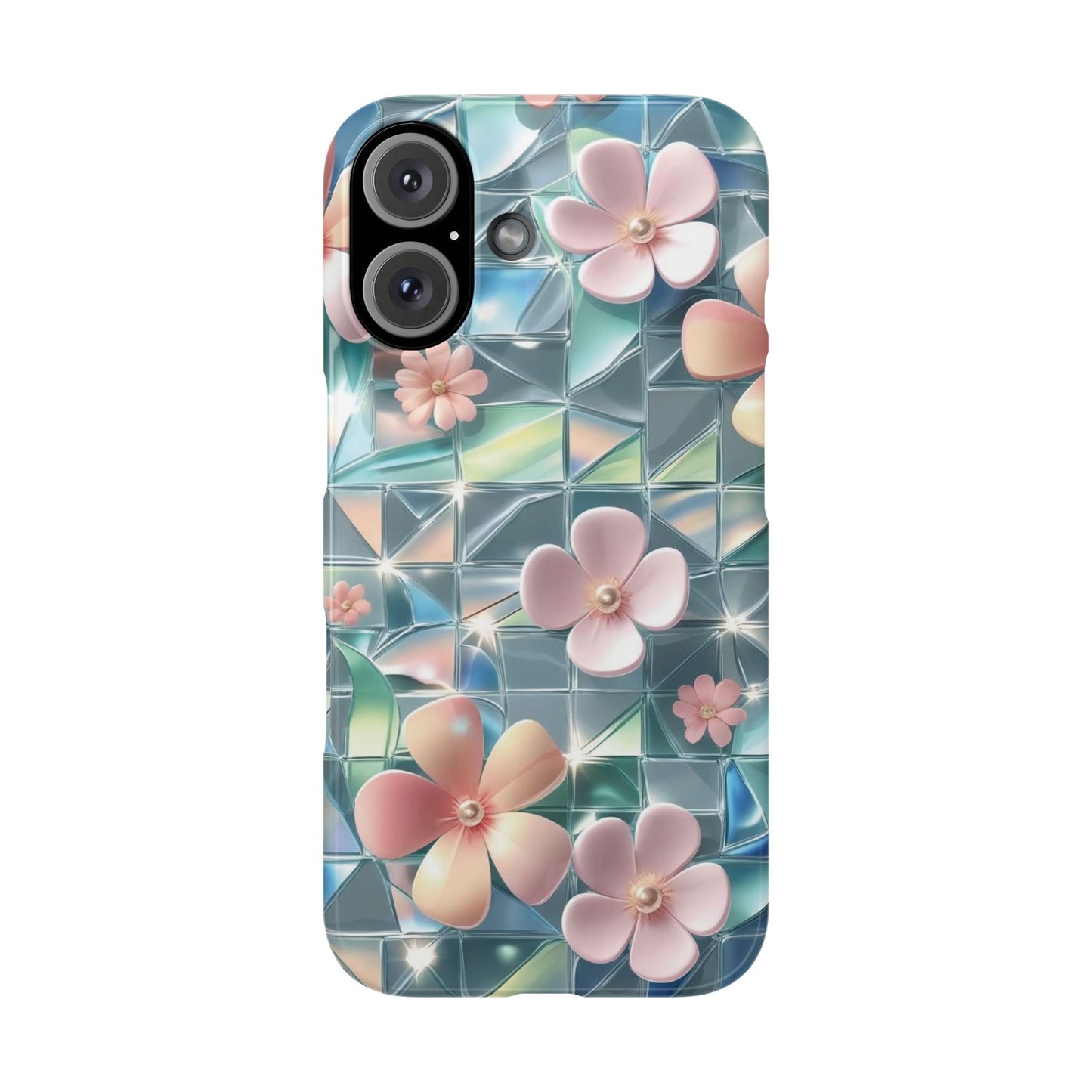 Snap Case iPhone Handyhülle mit 3D-Effekt Blumenmuster