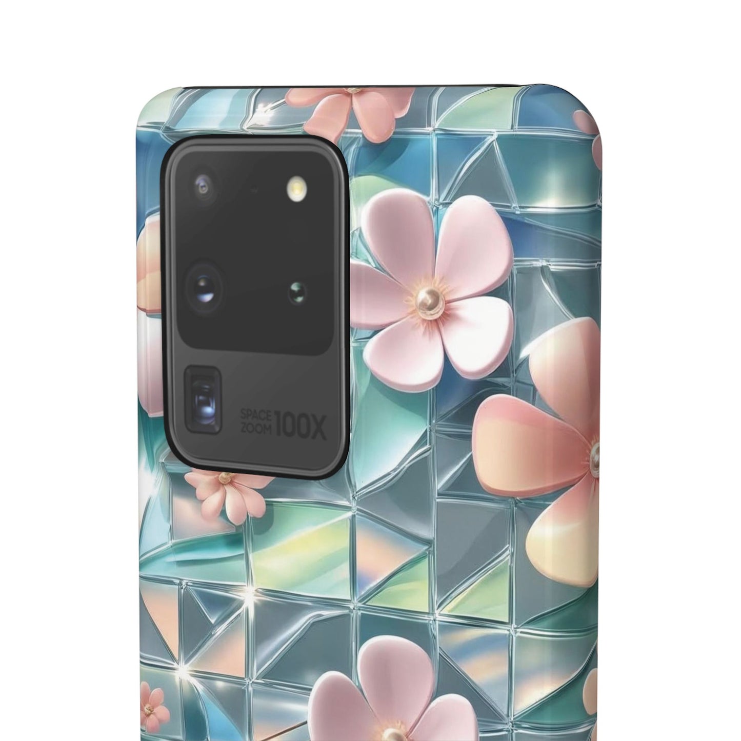 Snap Case Samsung Handyhülle mit 3D-Effekt und Blumenmuster