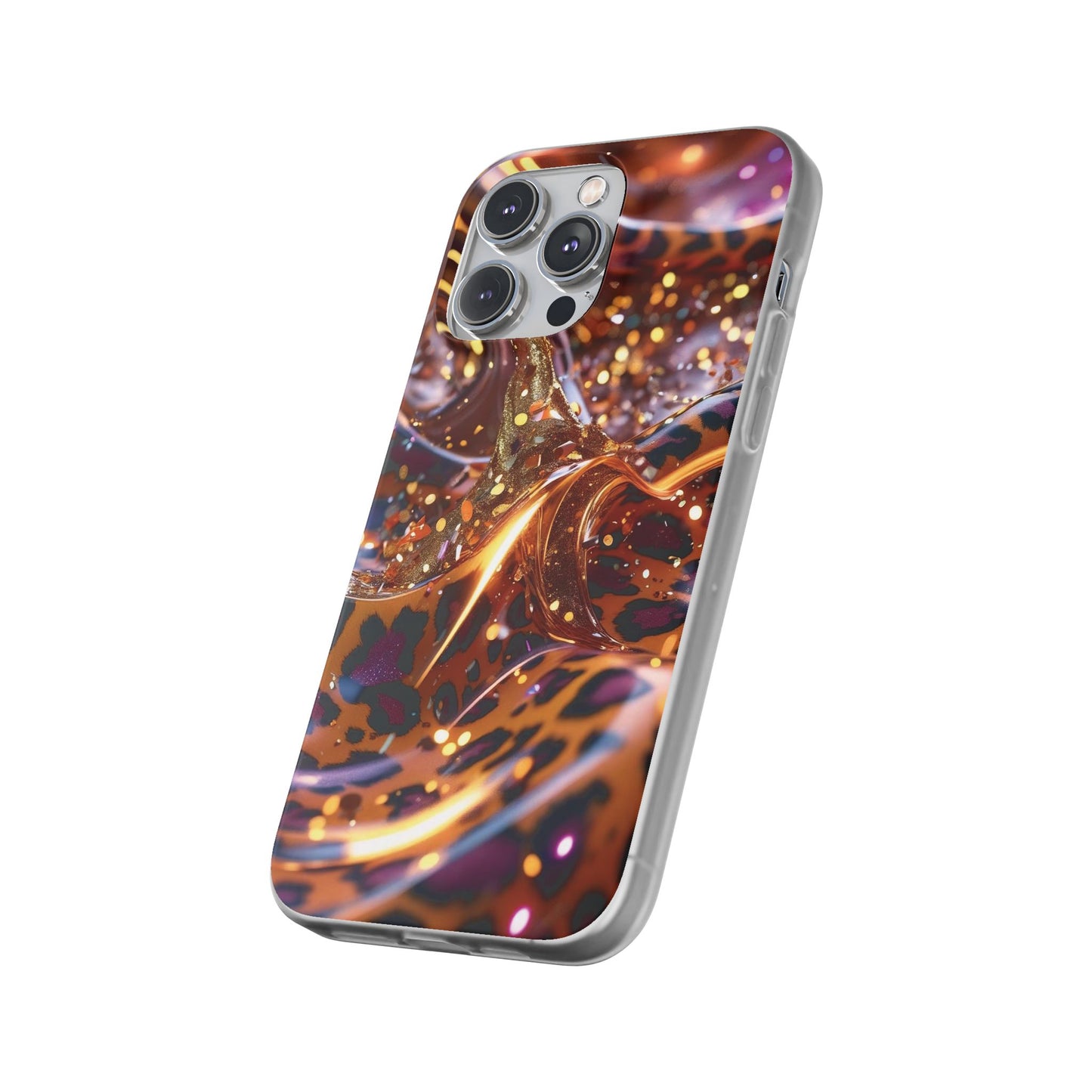 iPhone Flexi Case – Leopardenmuster