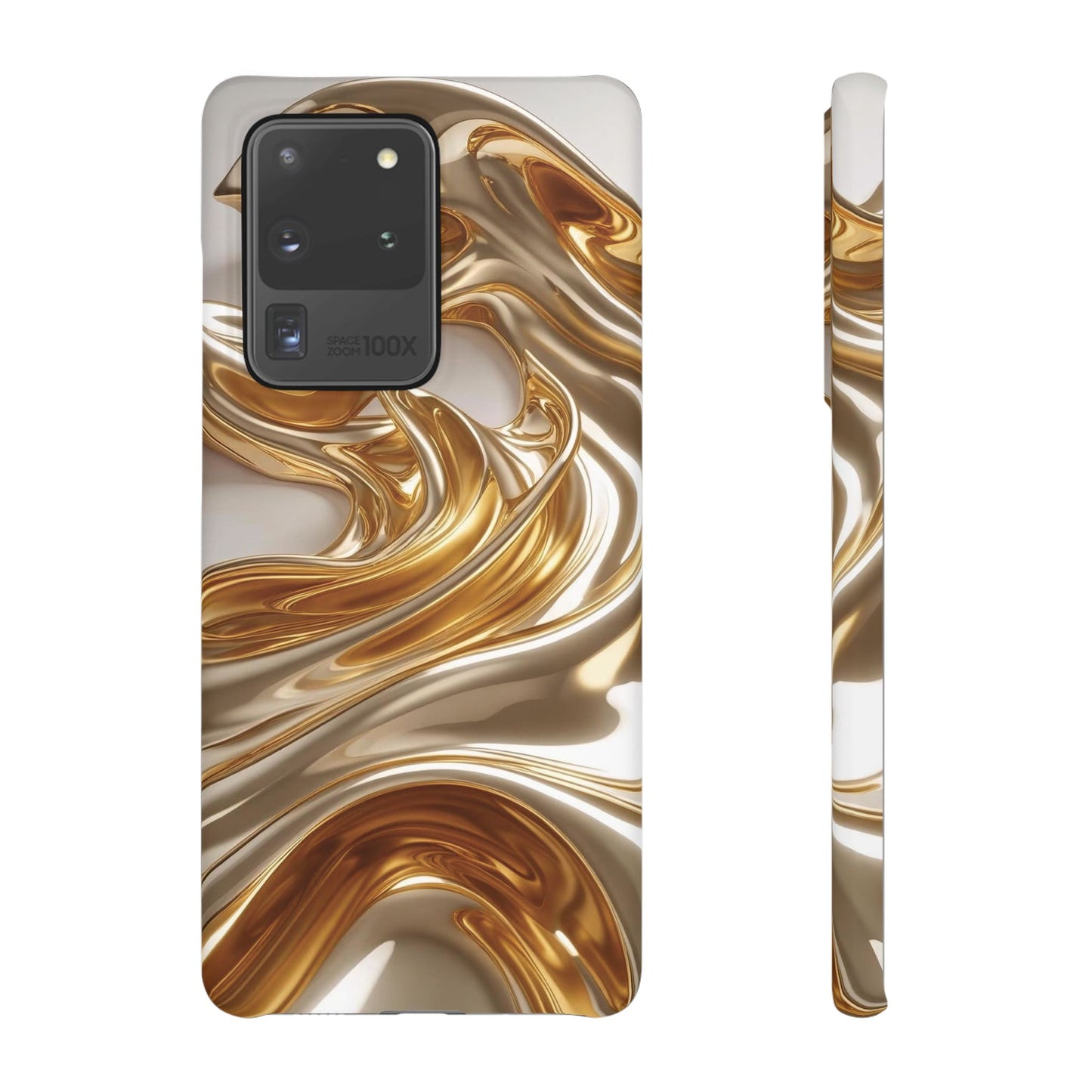 Snap Case Samsung Handyhülle – Gold Dynamic Liquid 3D Effekt