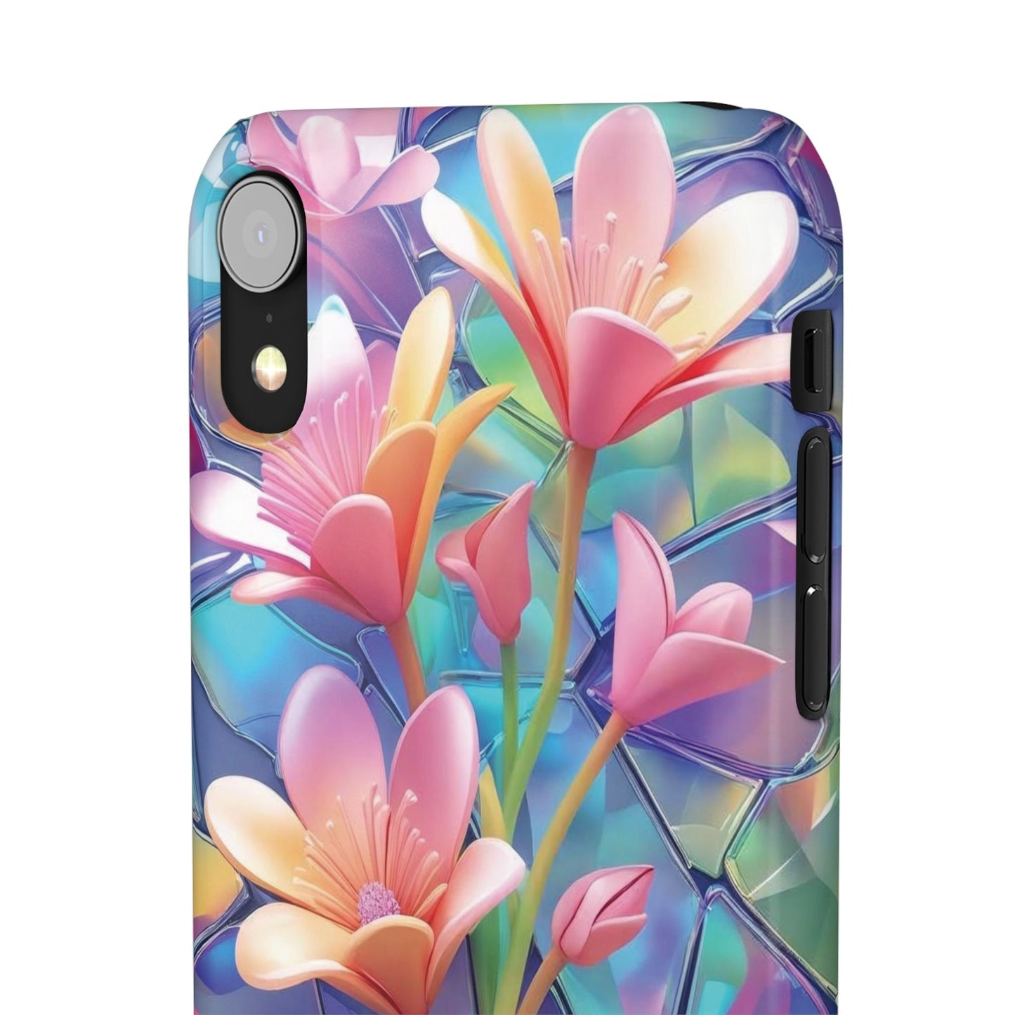 Snap Case Elegante Florale iPhone Handyhülle mit 3D-Effekt