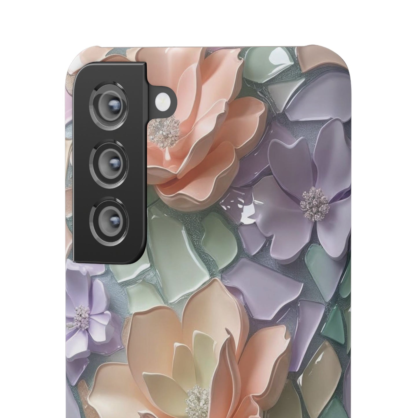 Snap Case Samsung Handyhülle mit 3D-Effekt, Blumenmuster