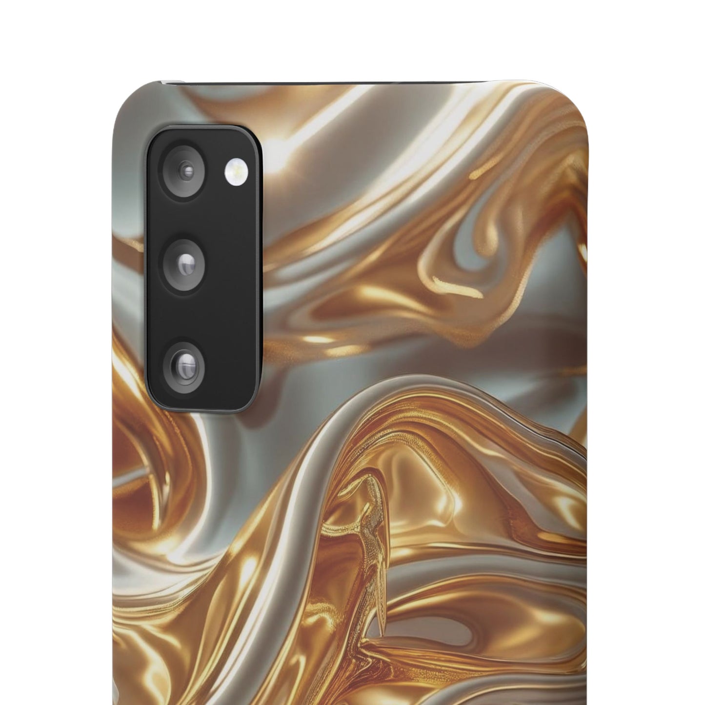 Snap Case Samsung Handyhülle – Gold Dynamic Liquid 3D Effekt