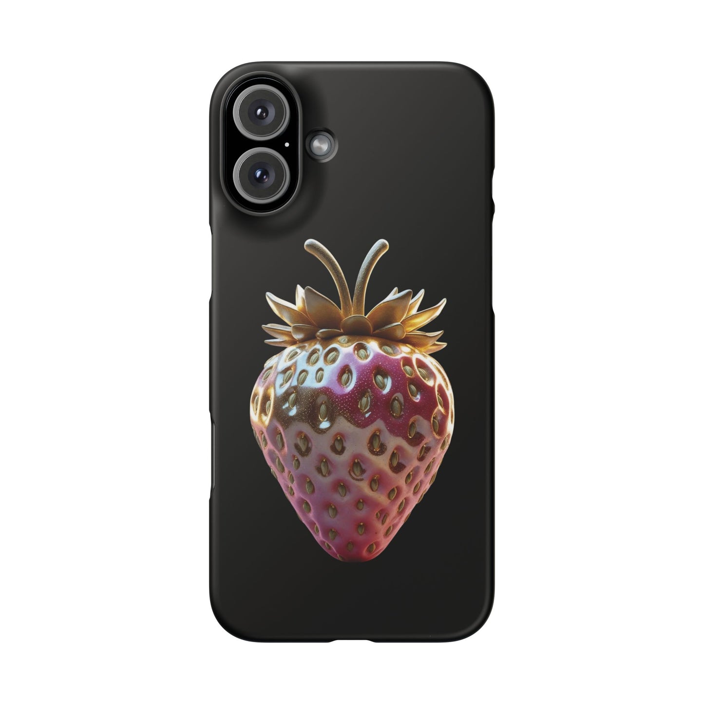 Snap Case iPhone Handyhülle - 3D Effekt Erdbeeren