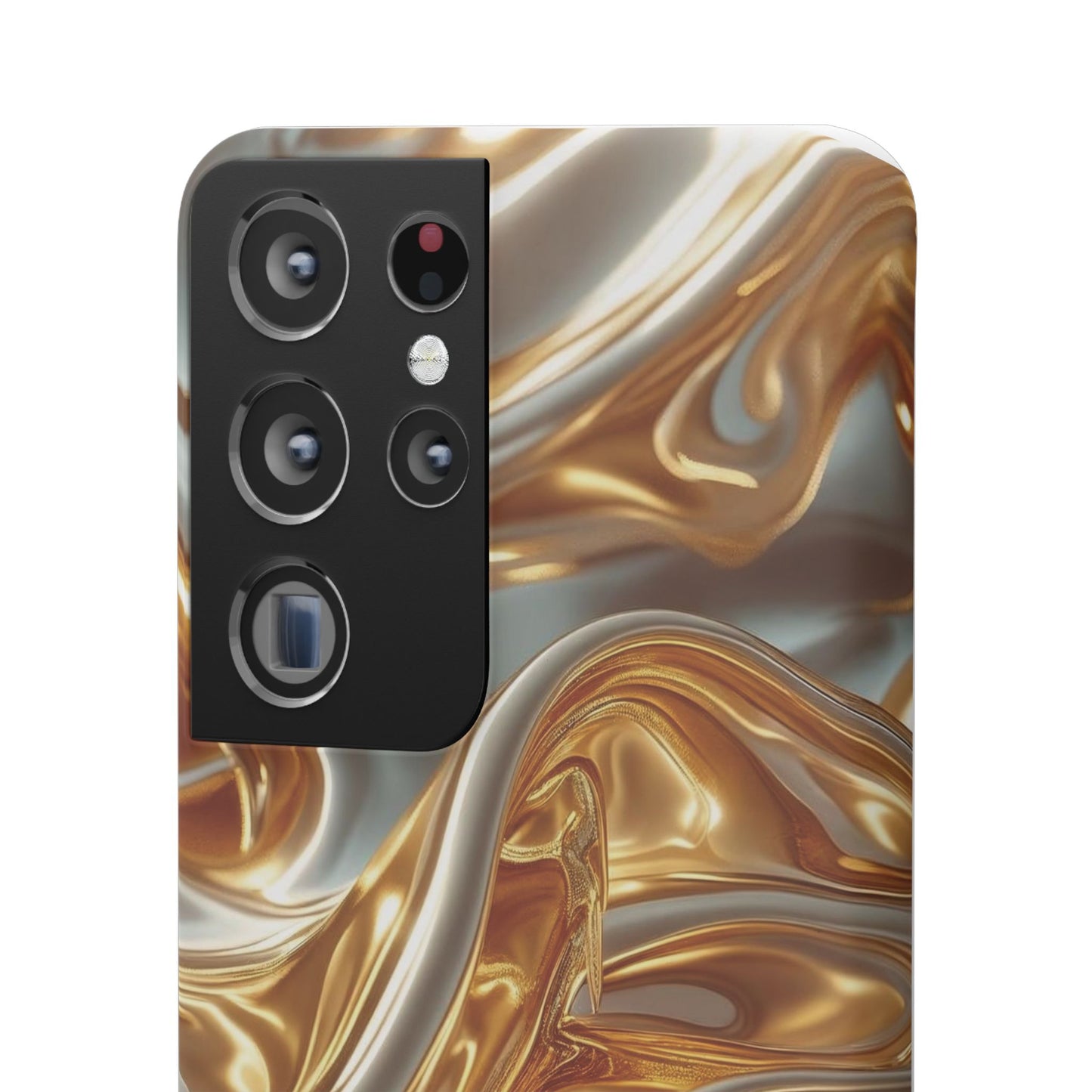 Snap Case Samsung Handyhülle – Gold Dynamic Liquid 3D Effekt