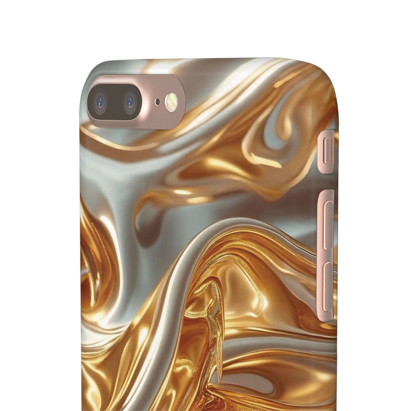 Snap Case iPhone Handyhülle – Gold Dynamic Liquid 3D Effekt