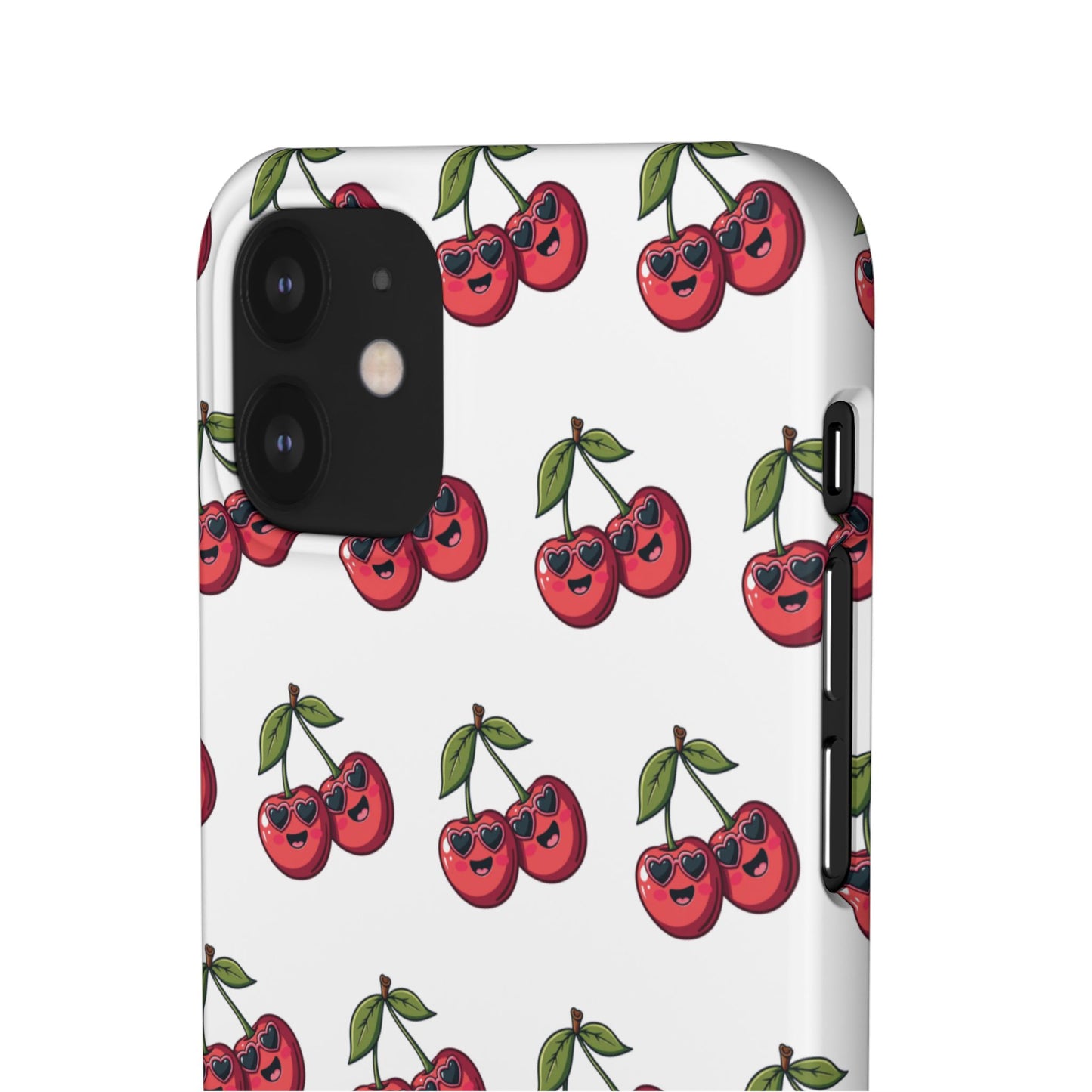 iPhone Snap Case Handyhülle Happy Cherry Design