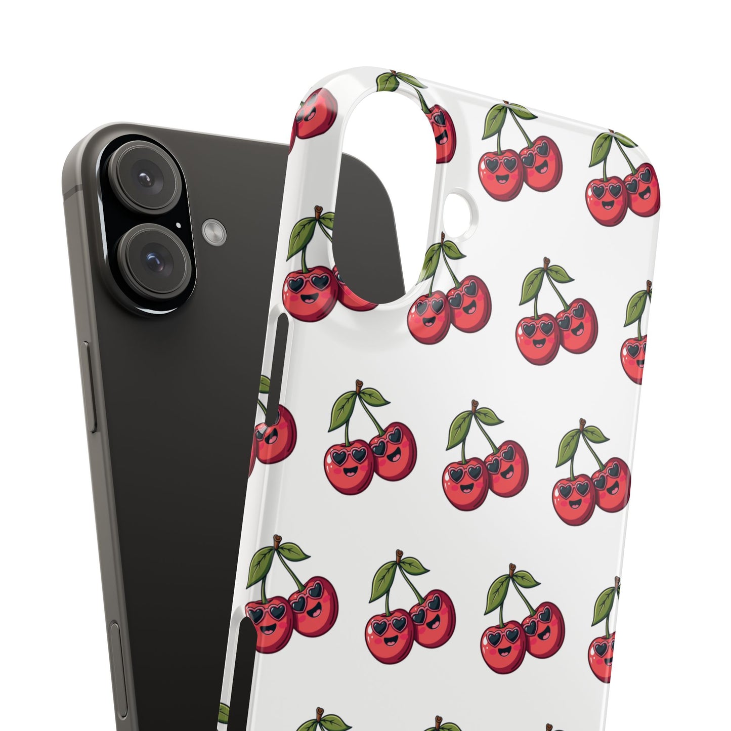 iPhone Snap Case Handyhülle Happy Cherry Design