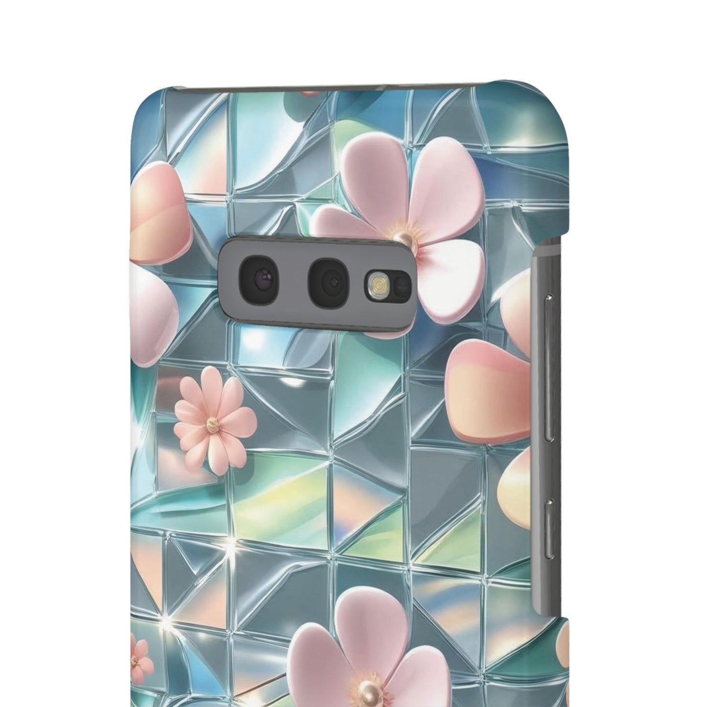 Snap Case Samsung Handyhülle mit 3D-Effekt und Blumenmuster