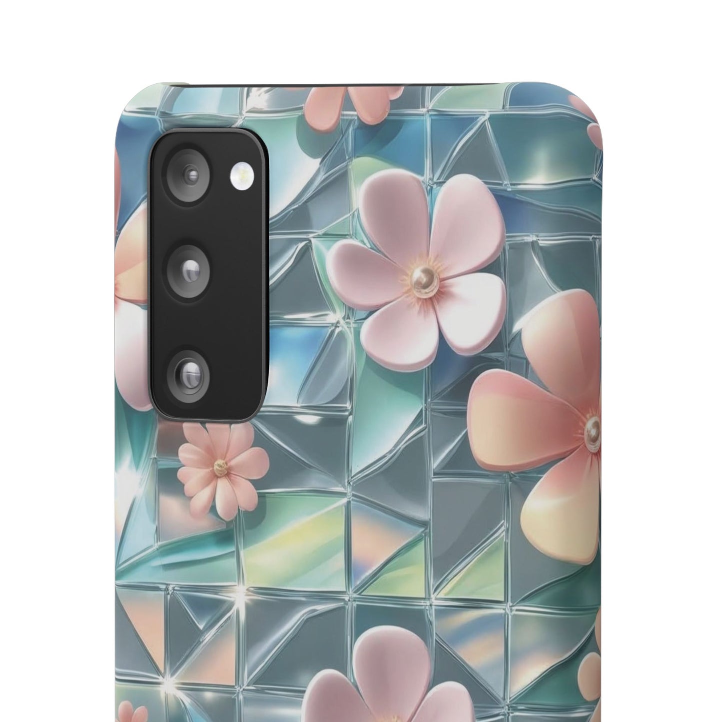 Snap Case Samsung Handyhülle mit 3D-Effekt und Blumenmuster