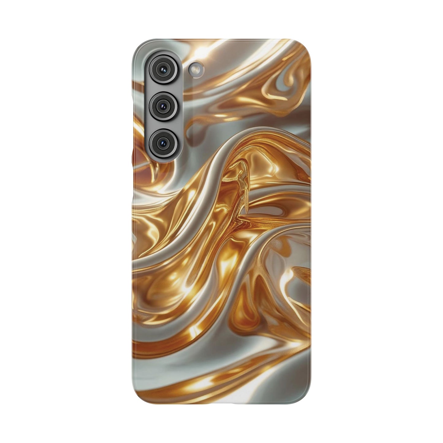 Snap Case Samsung Handyhülle – Gold Dynamic Liquid 3D Effekt