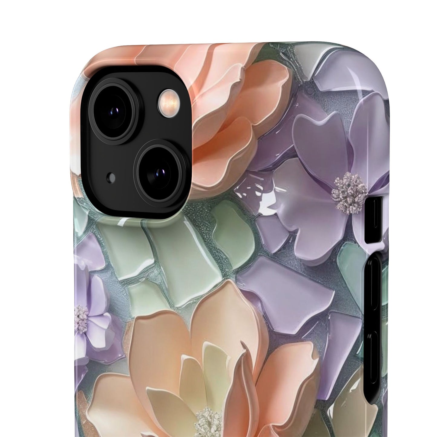 Snap Case Elegante Florale iPhone Handyhülle mit 3D-Effekt