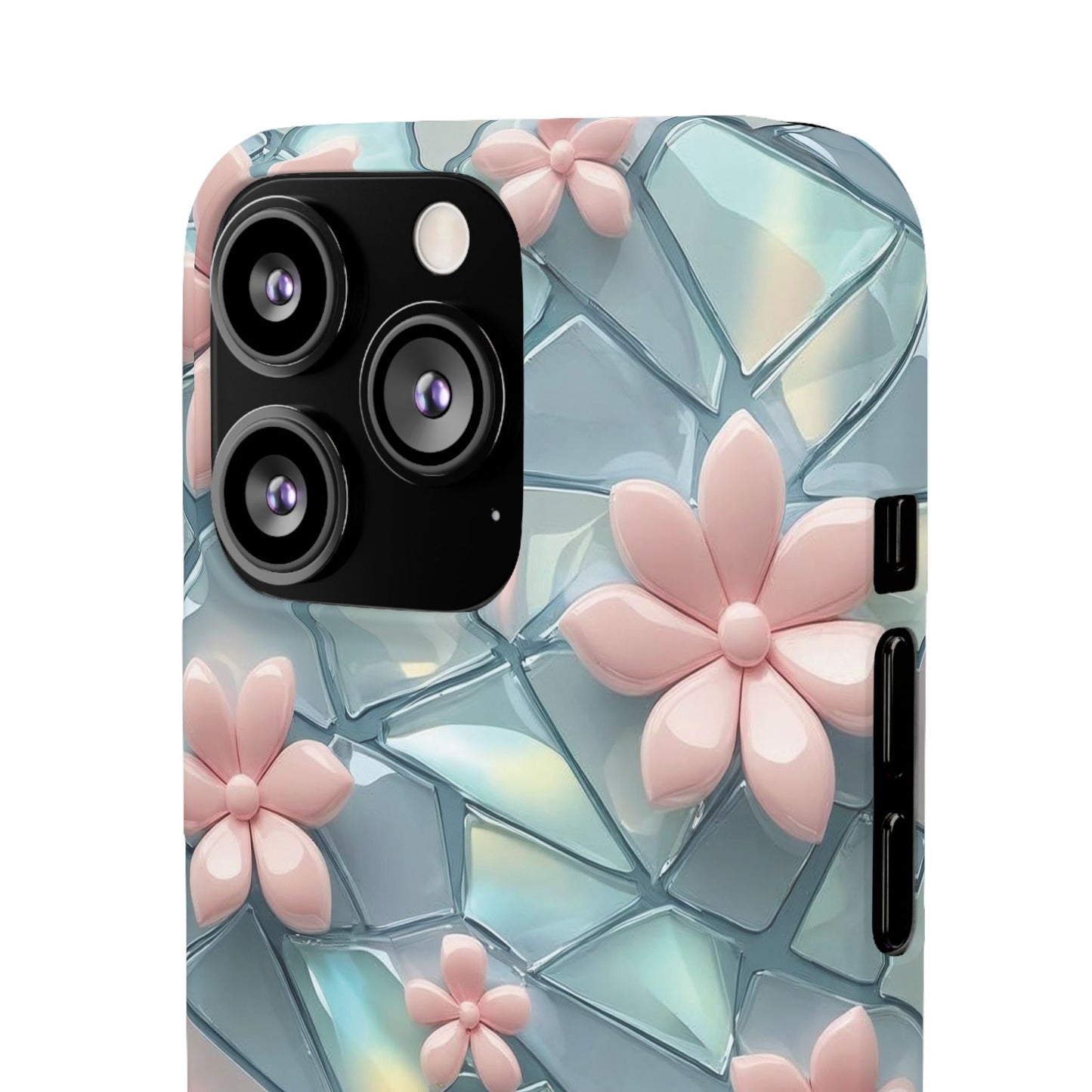 Snap Case Elegante Florale iPhone Handyhülle mit 3D-Effekt