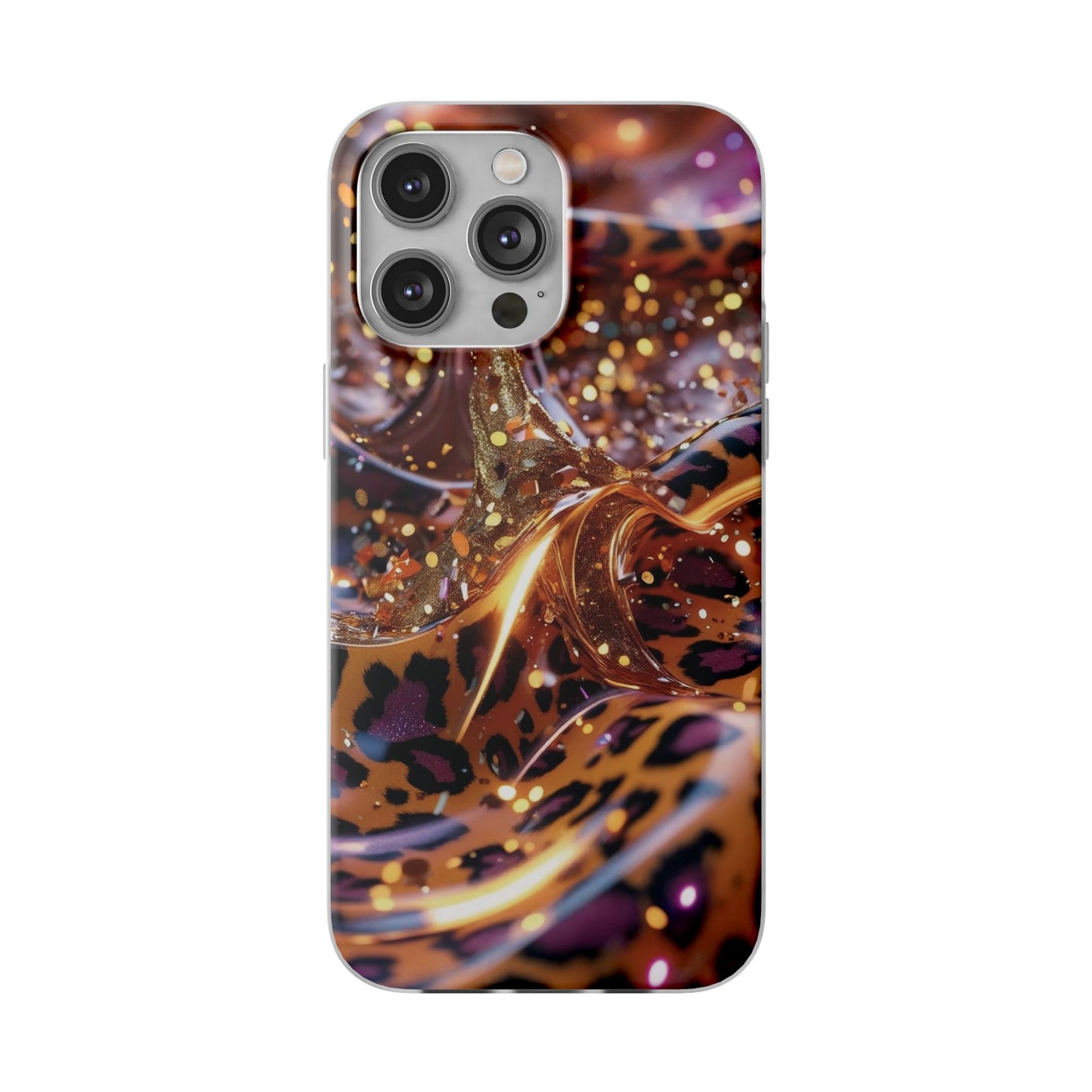 iPhone Flexi Case – Leopardenmuster