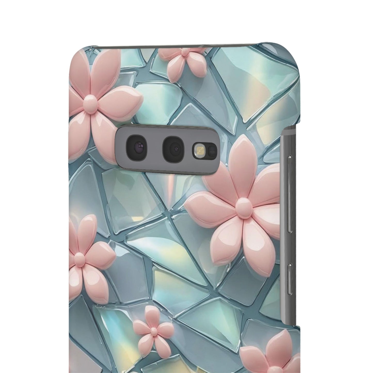 Snap Case Samsung Handyhülle mit 3D-Effekt und Blumenmuster