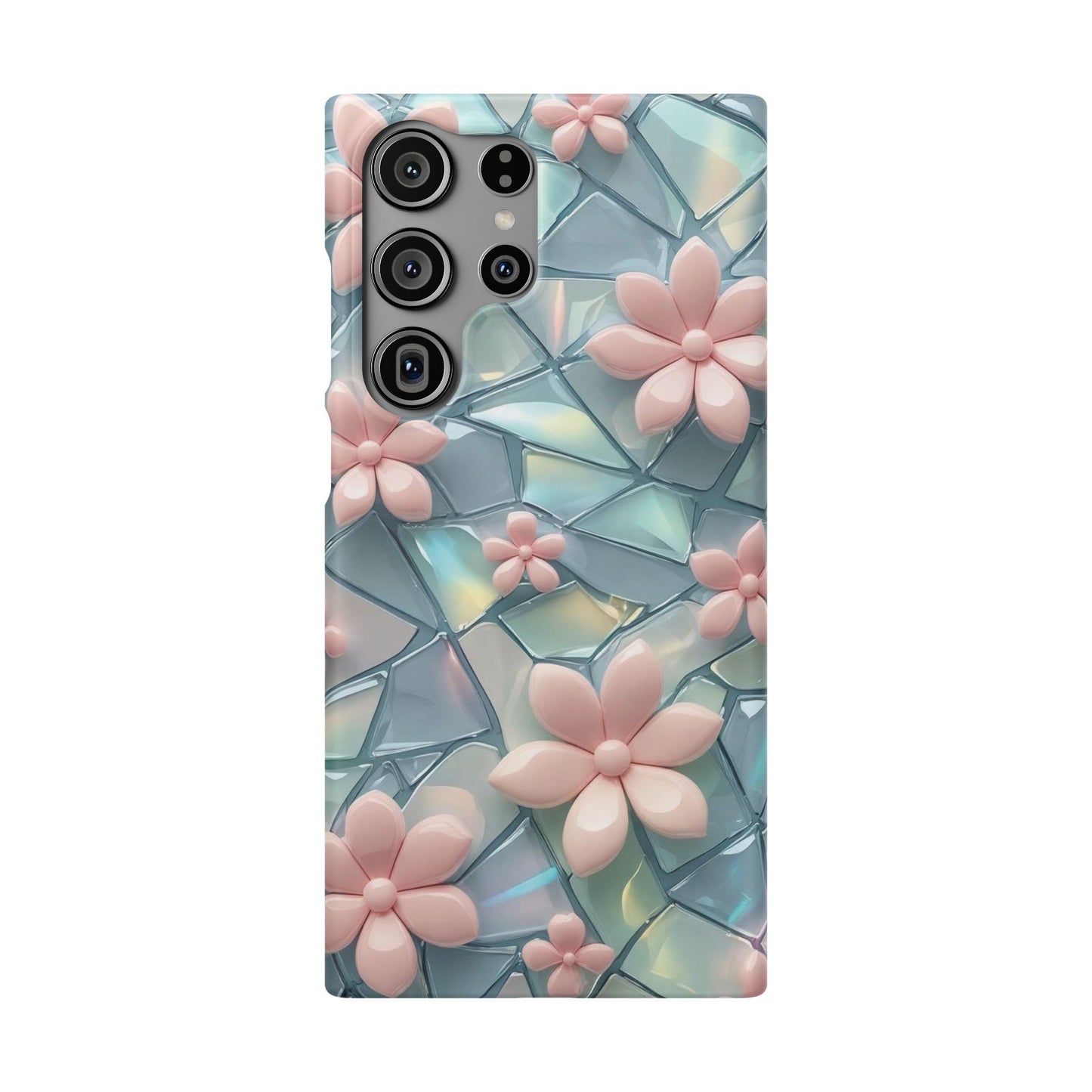 Snap Case Samsung Handyhülle mit 3D-Effekt und Blumenmuster