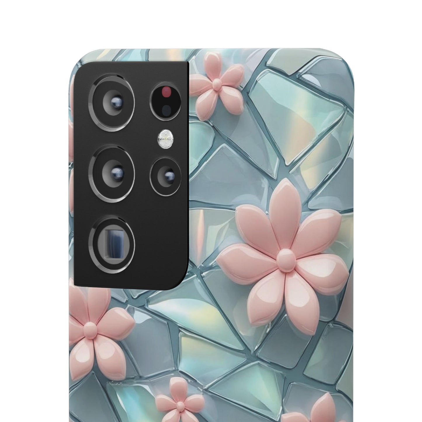 Snap Case Samsung Handyhülle mit 3D-Effekt und Blumenmuster