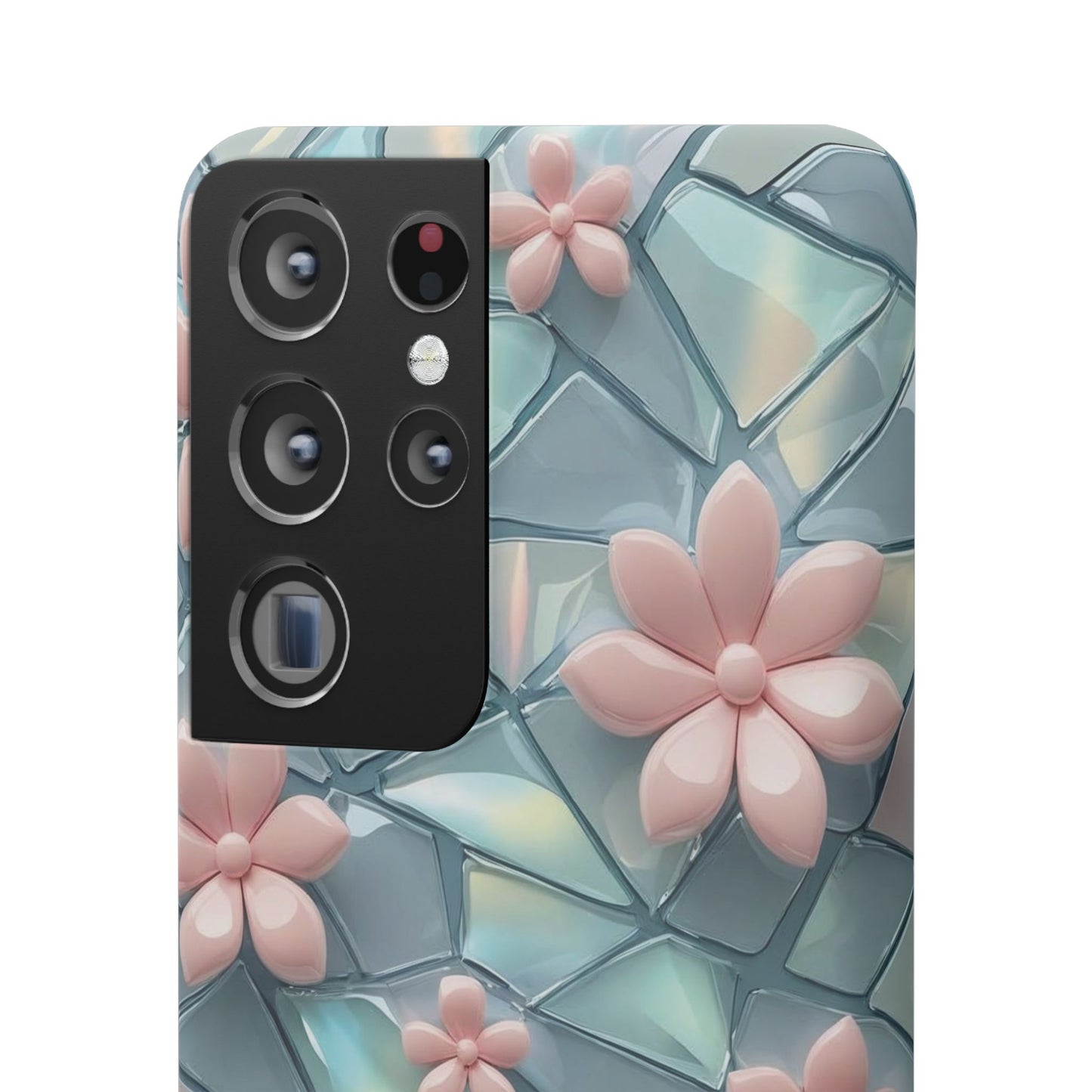 Snap Case Samsung Handyhülle mit 3D-Effekt und Blumenmuster