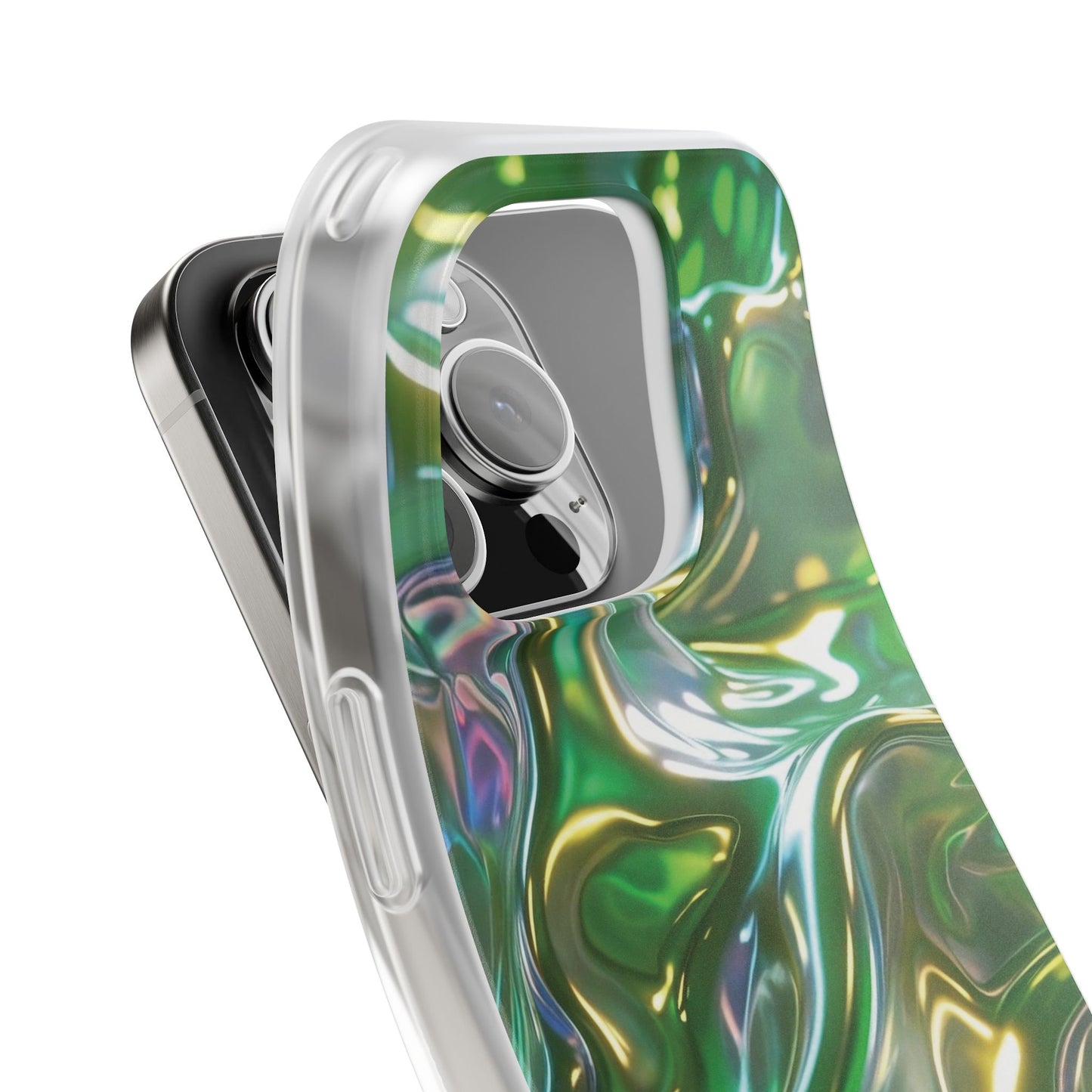 iPhone Handyhülle Flexi Case - Grün Metallic