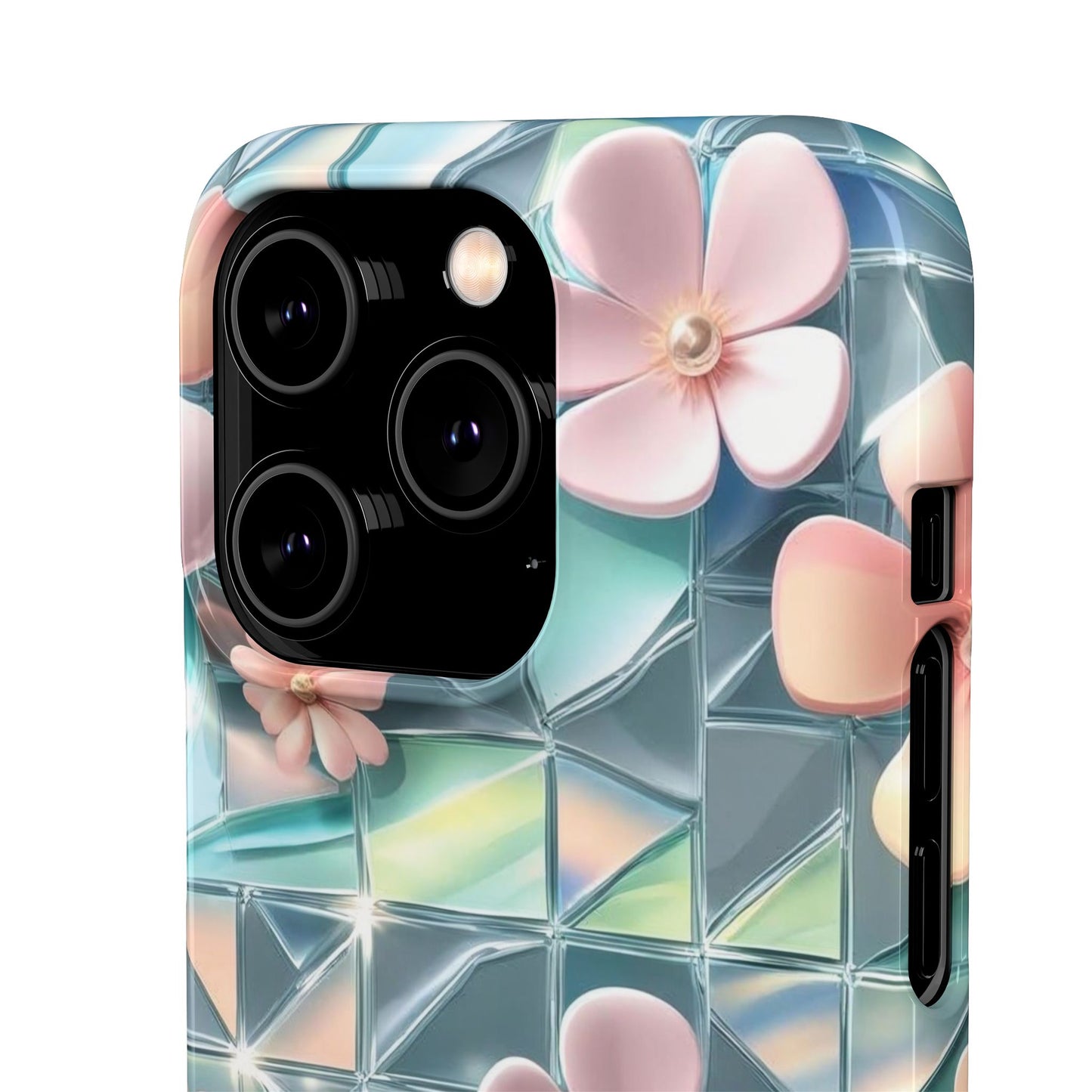 Snap Case iPhone Handyhülle mit 3D-Effekt Blumenmuster