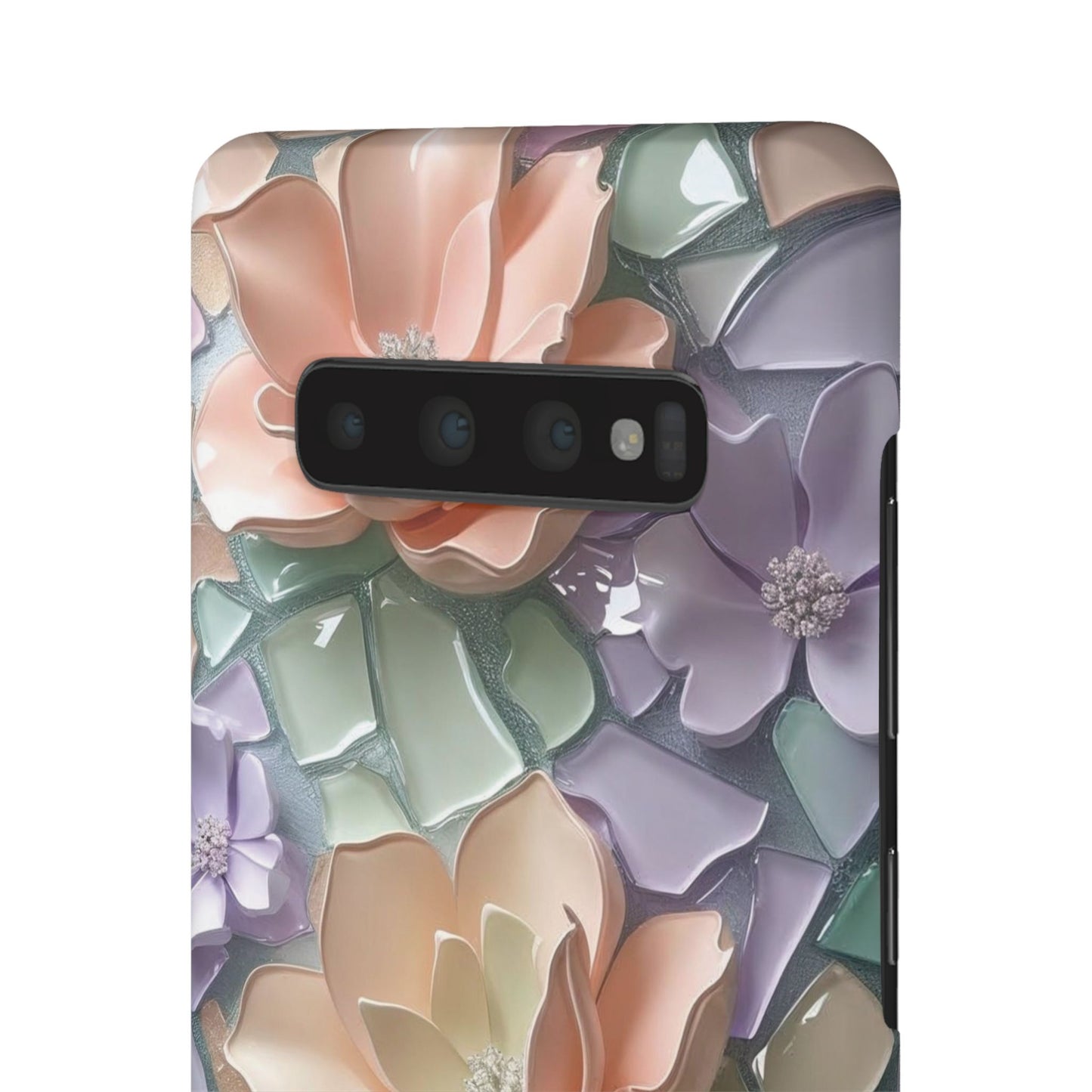 Snap Case Samsung Handyhülle mit 3D-Effekt, Blumenmuster