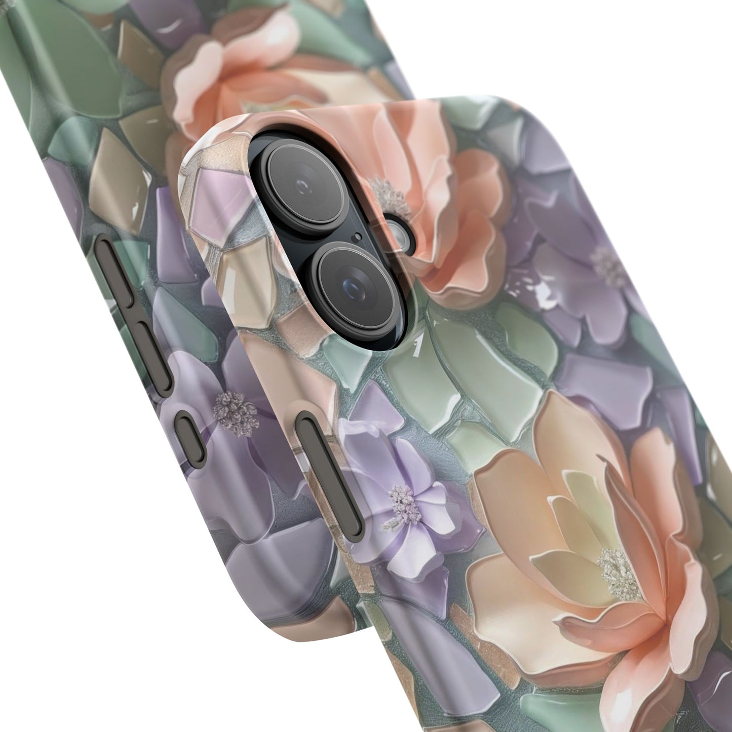 Snap Case Elegante Florale iPhone Handyhülle mit 3D-Effekt