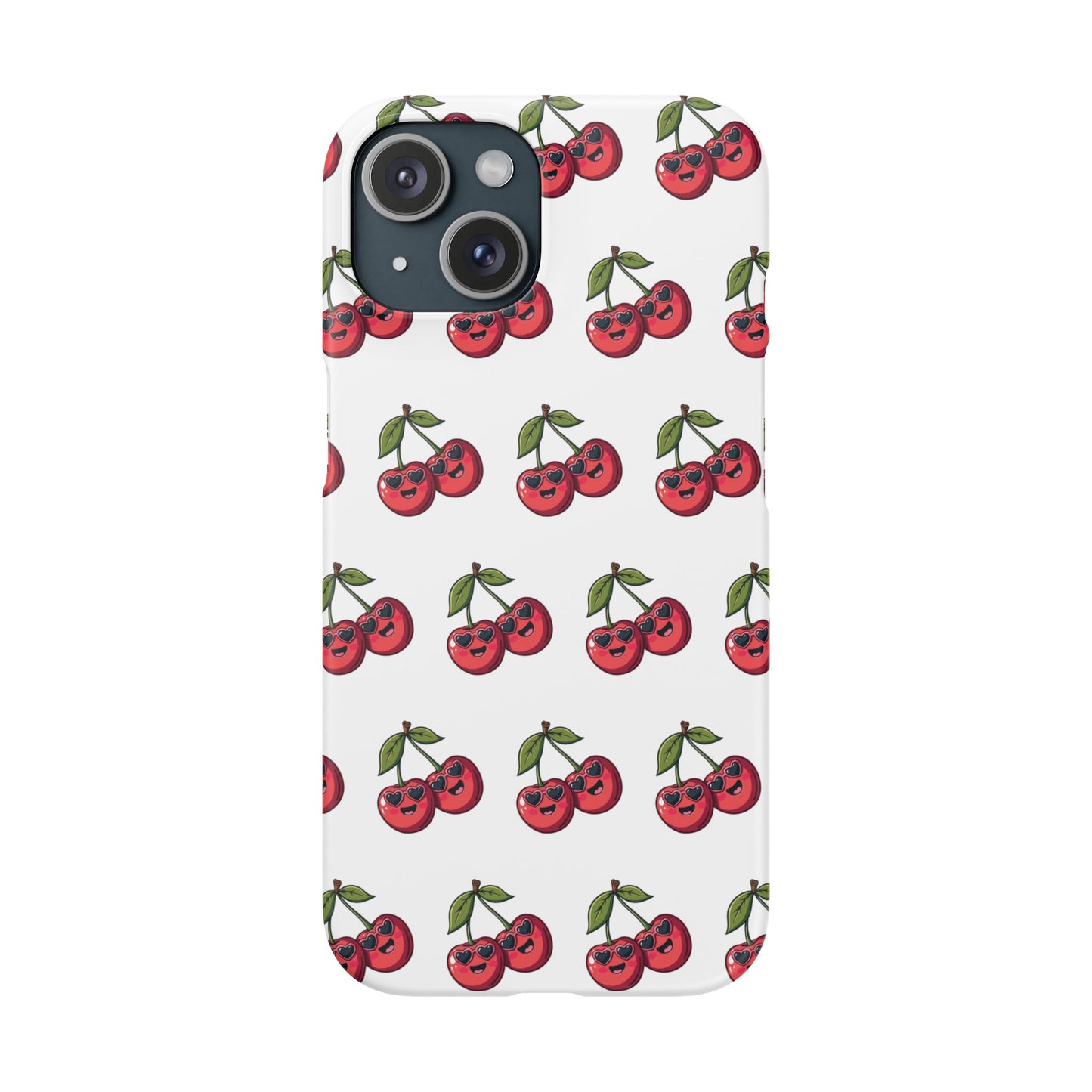 iPhone Snap Case Handyhülle Happy Cherry Design
