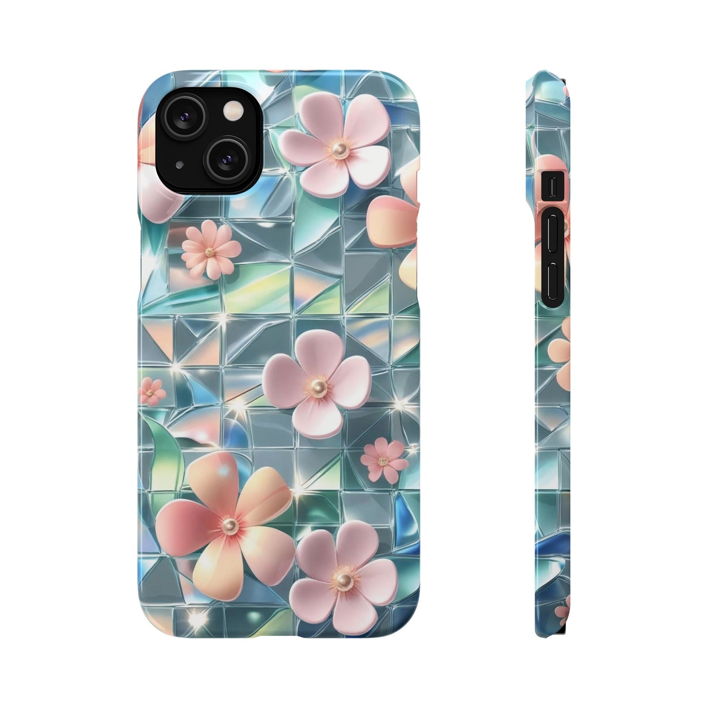 Snap Case iPhone Handyhülle mit 3D-Effekt Blumenmuster