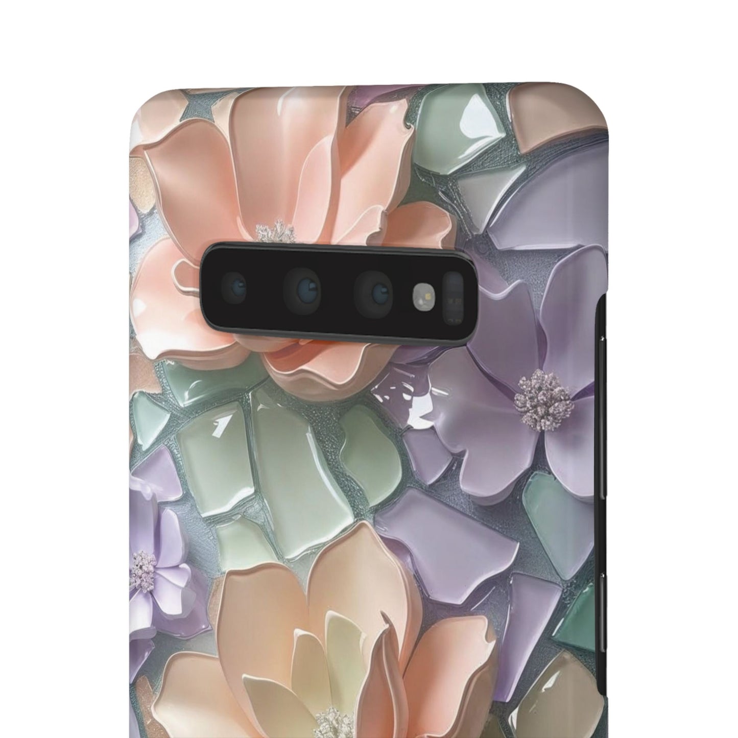 Snap Case Samsung Handyhülle mit 3D-Effekt, Blumenmuster