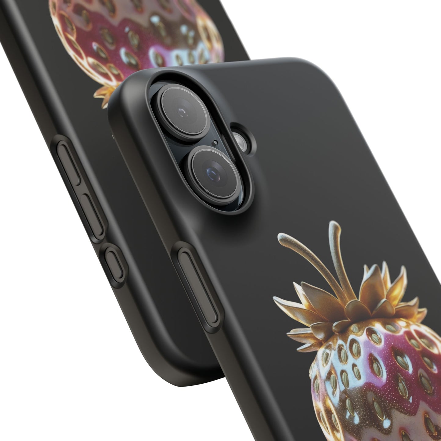 Snap Case iPhone Handyhülle - 3D Effekt Erdbeeren