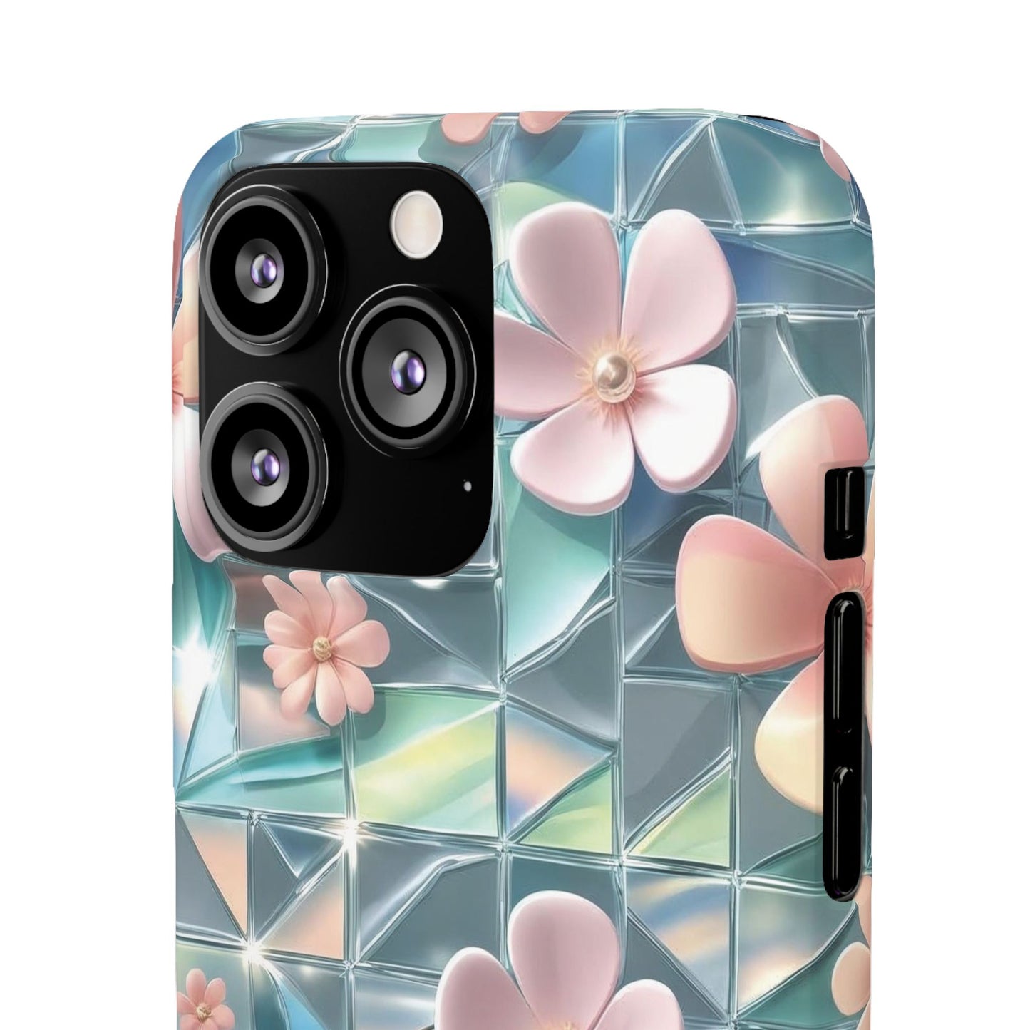 Snap Case iPhone Handyhülle mit 3D-Effekt Blumenmuster