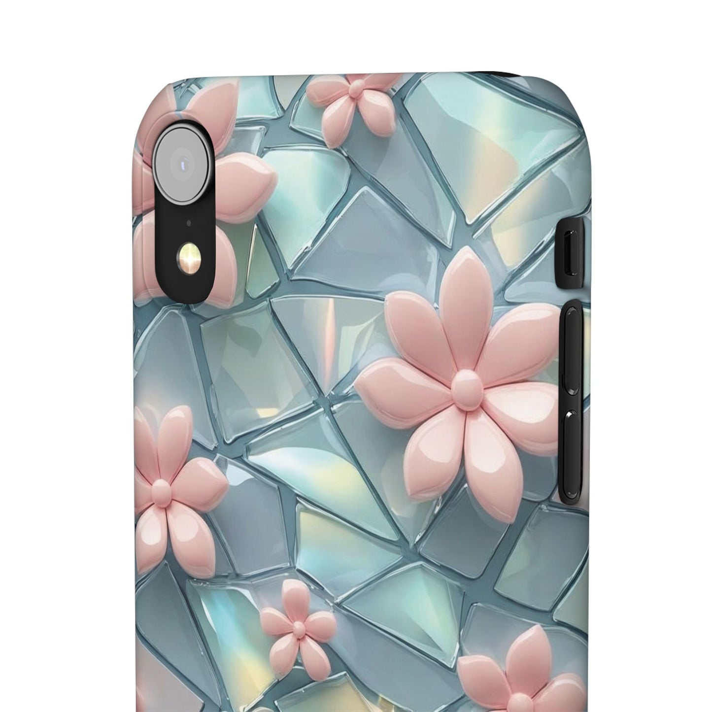 Snap Case Elegante Florale iPhone Handyhülle mit 3D-Effekt